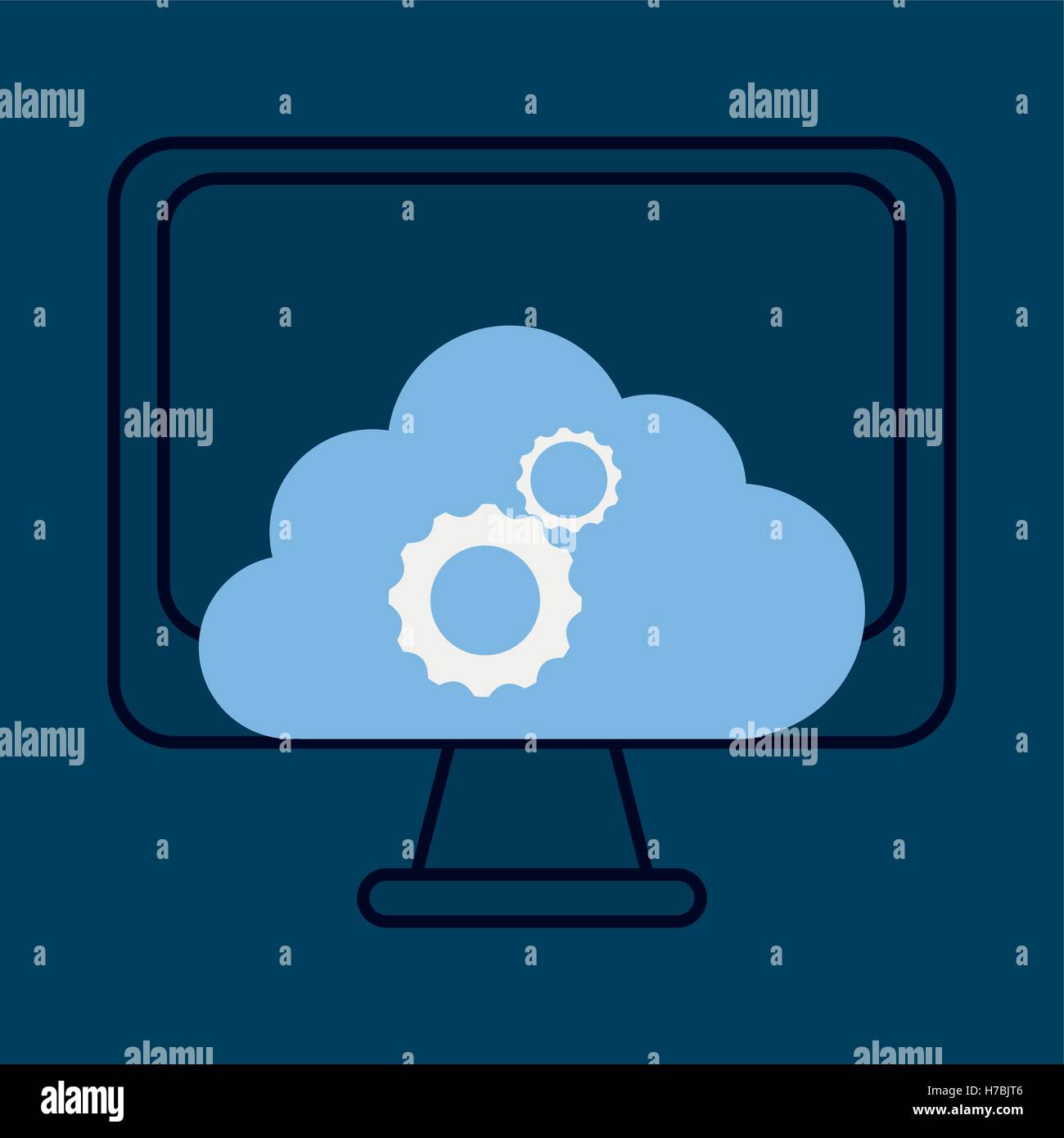 Cloud computing technology icon vector illustration graphic design ...