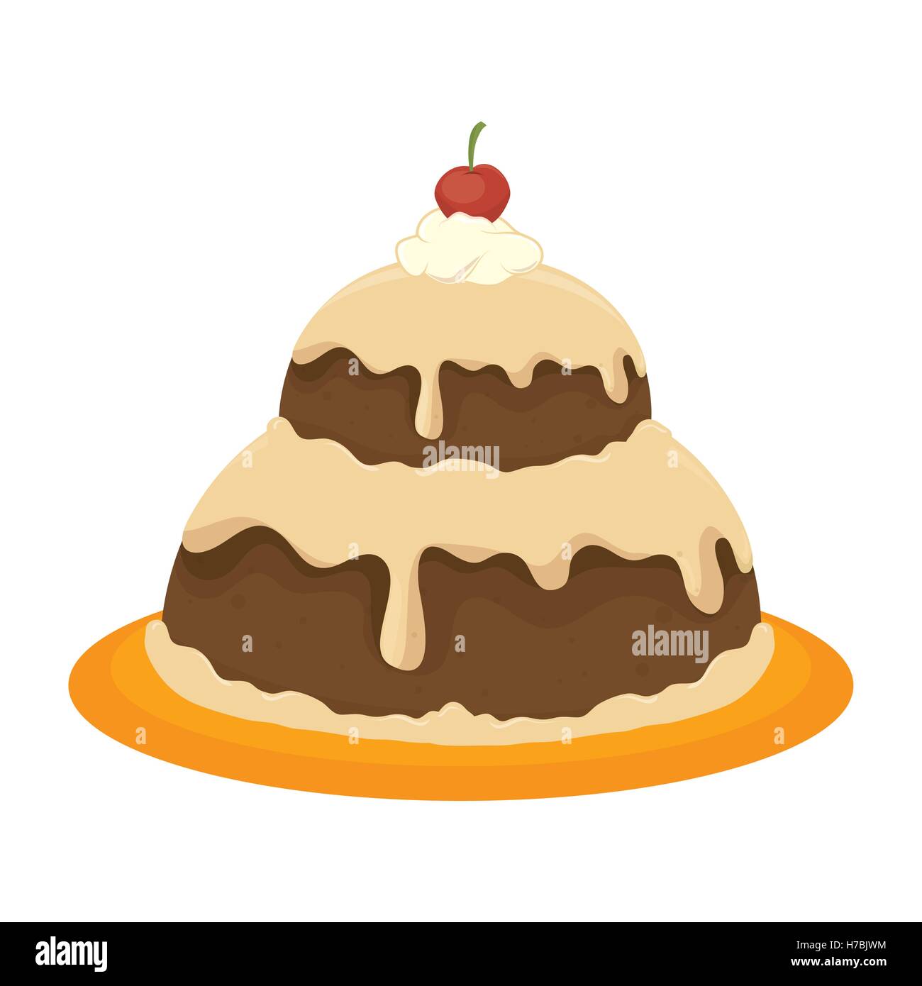 delicious sweet cake birthday vector illustration design Stock Vector ...