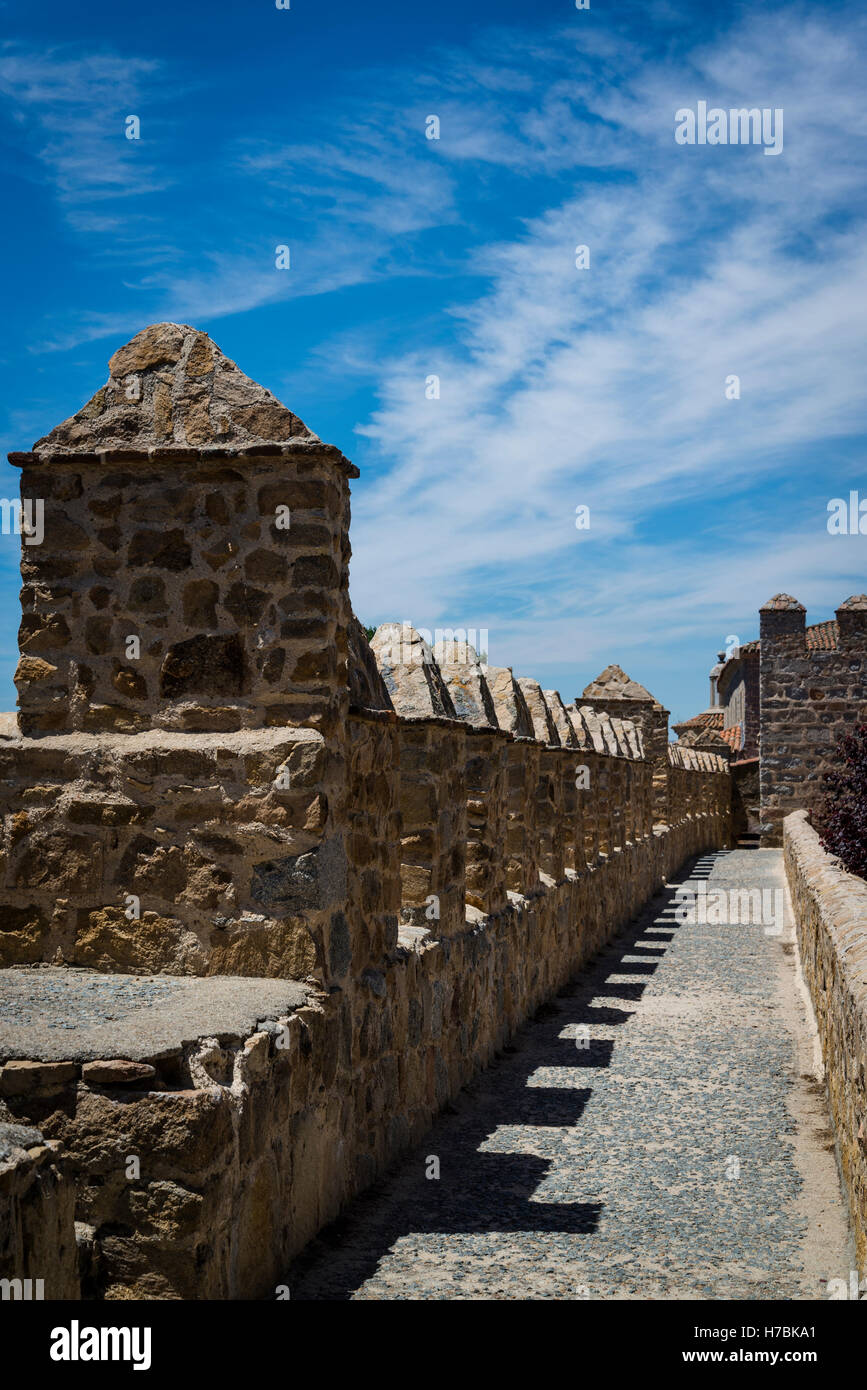 Medieval city walls, Avila, Castilla y Leon, Spain Stock Photo