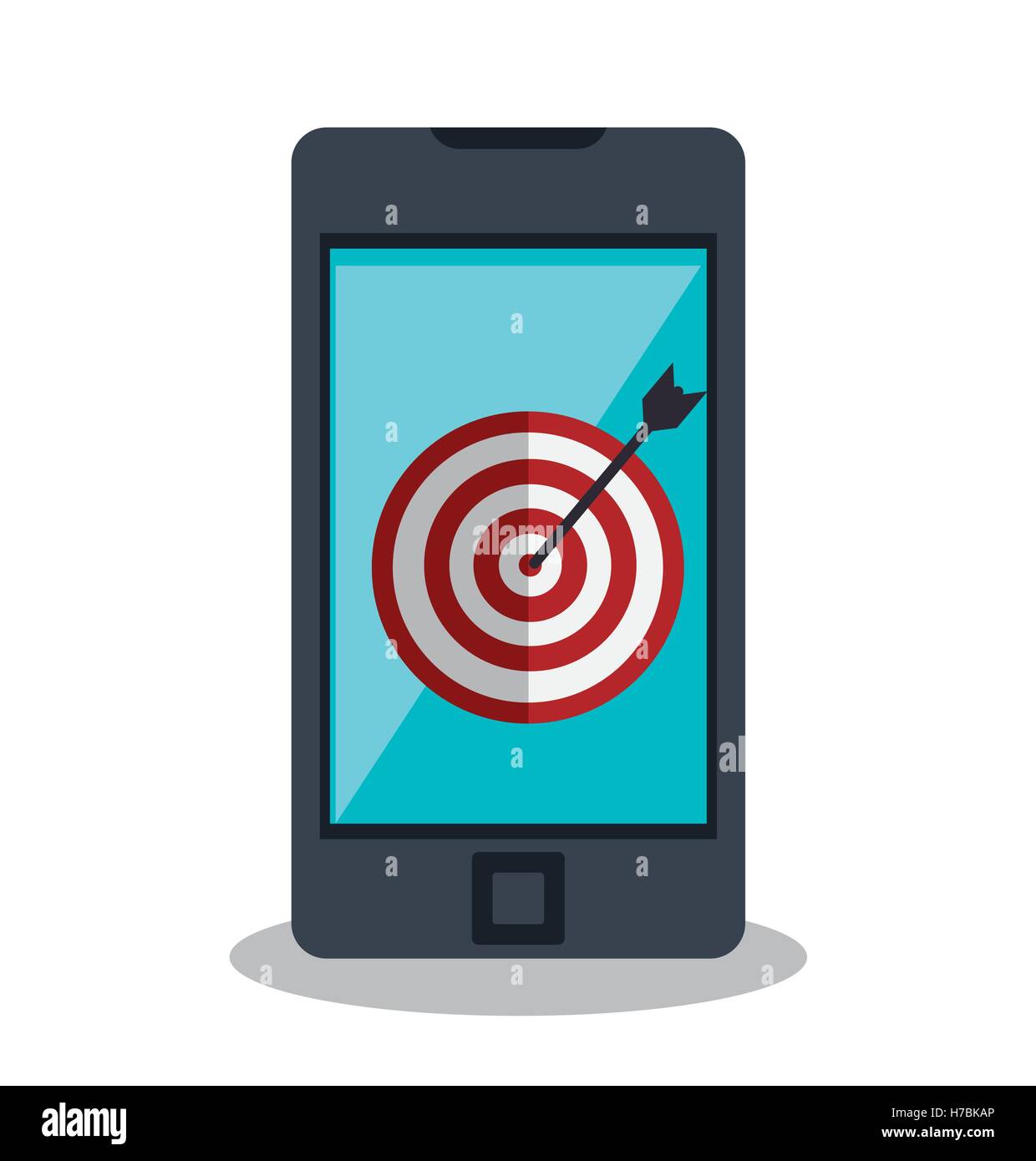 target arrow with smartphone icon vector illustration design Stock ...