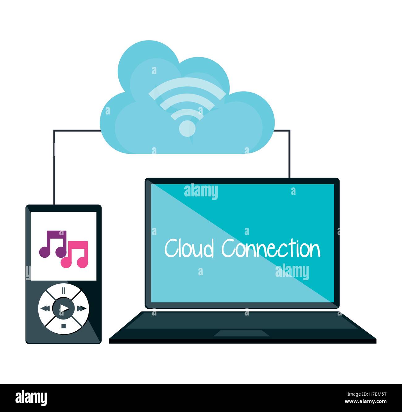 cloud connection technology icons vector illustration design Stock ...
