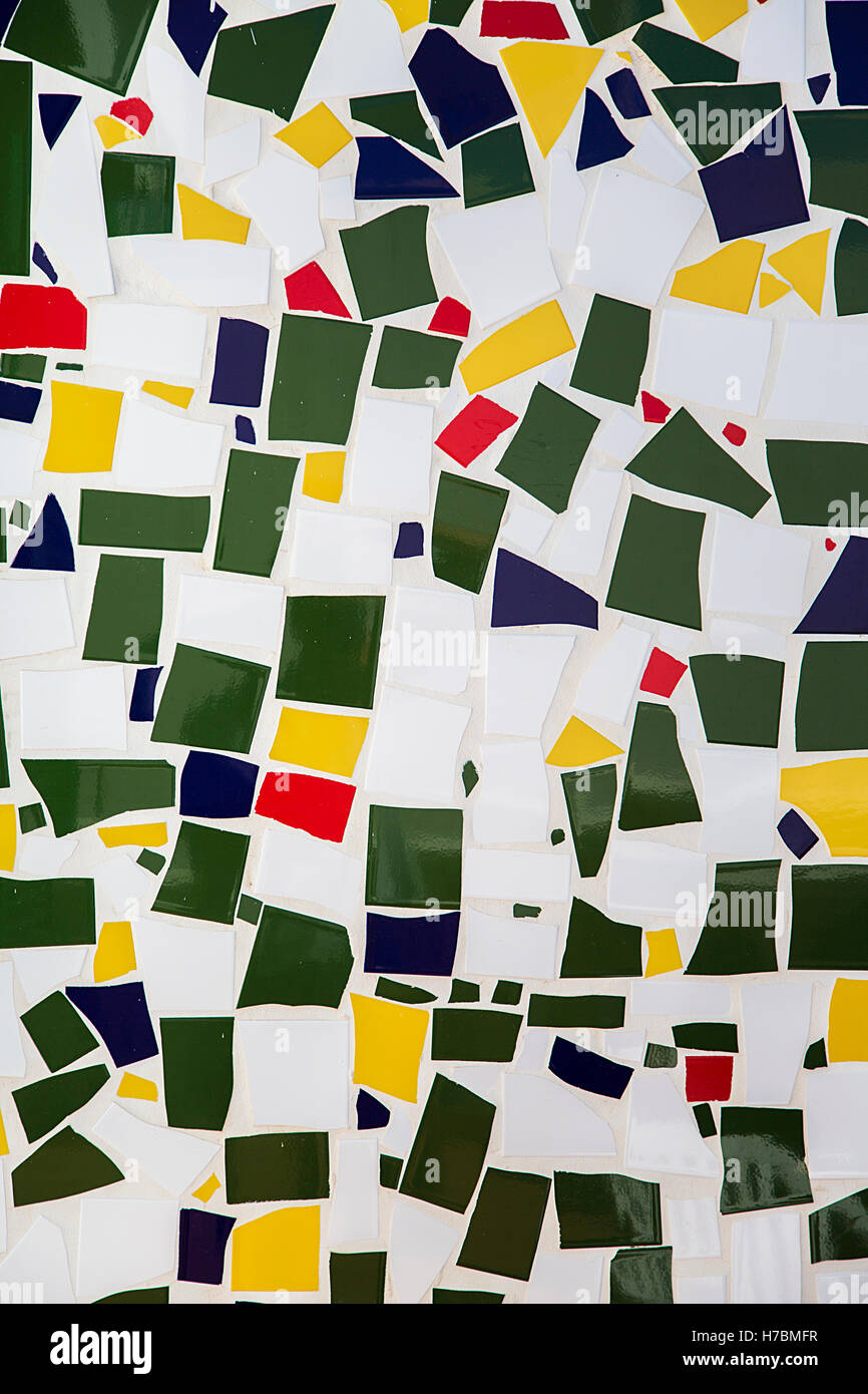 Colorful mosaic wall as a background Stock Photo - Alamy