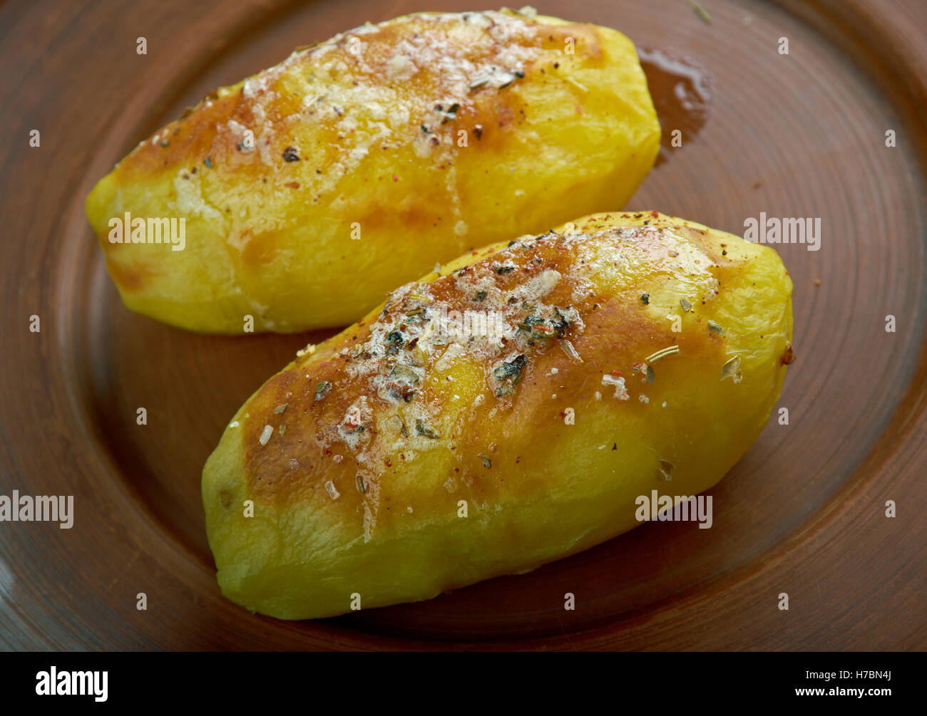 Kartofle pieczone .Baked potatoes in the Polish style Stock Photo Alamy