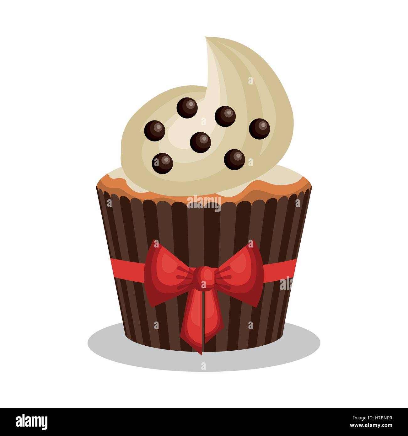delicious sweet cupcake birthday vector illustration design Stock ...