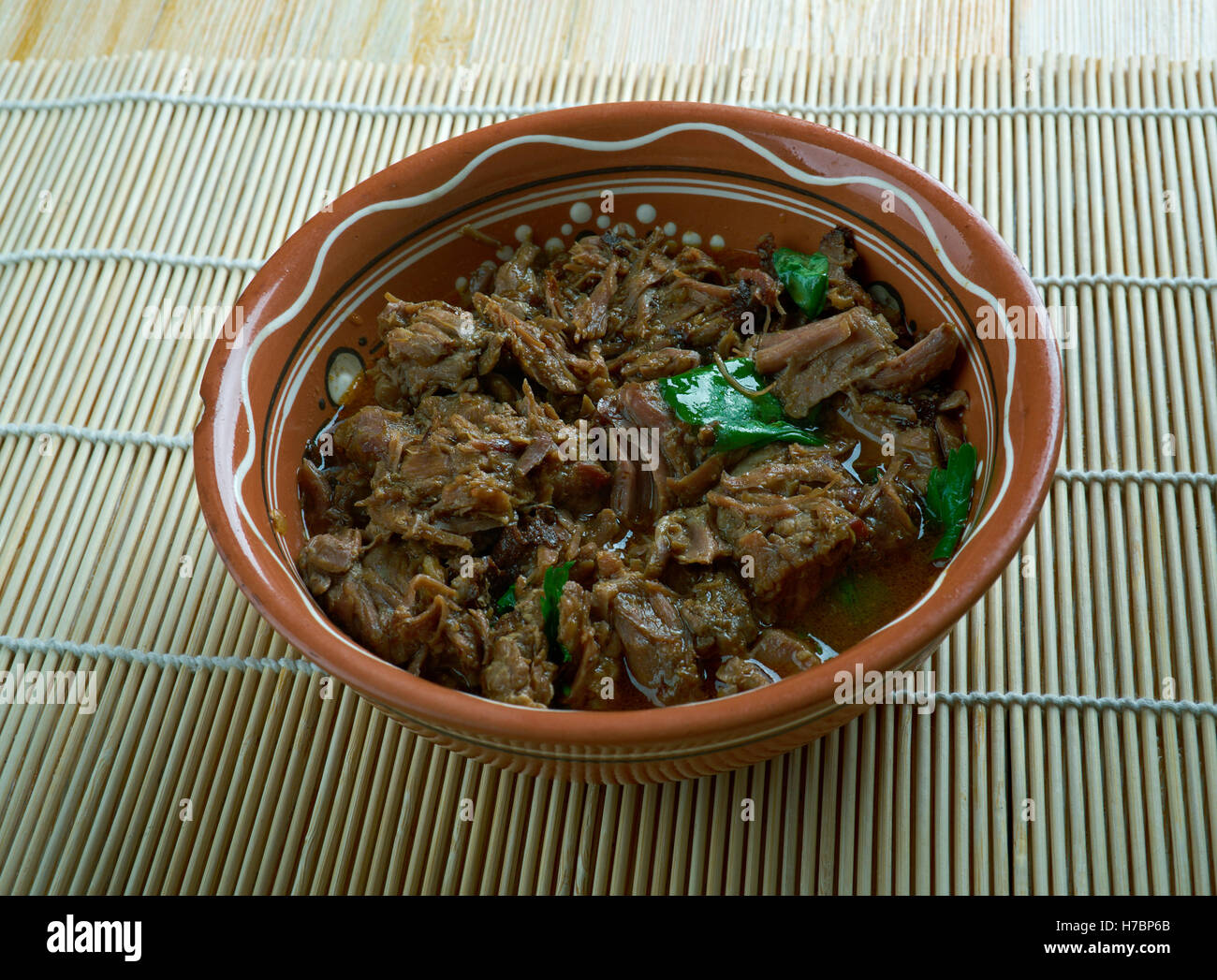 Boshintang Korean soup that includes dog meat Stock Photo Alamy