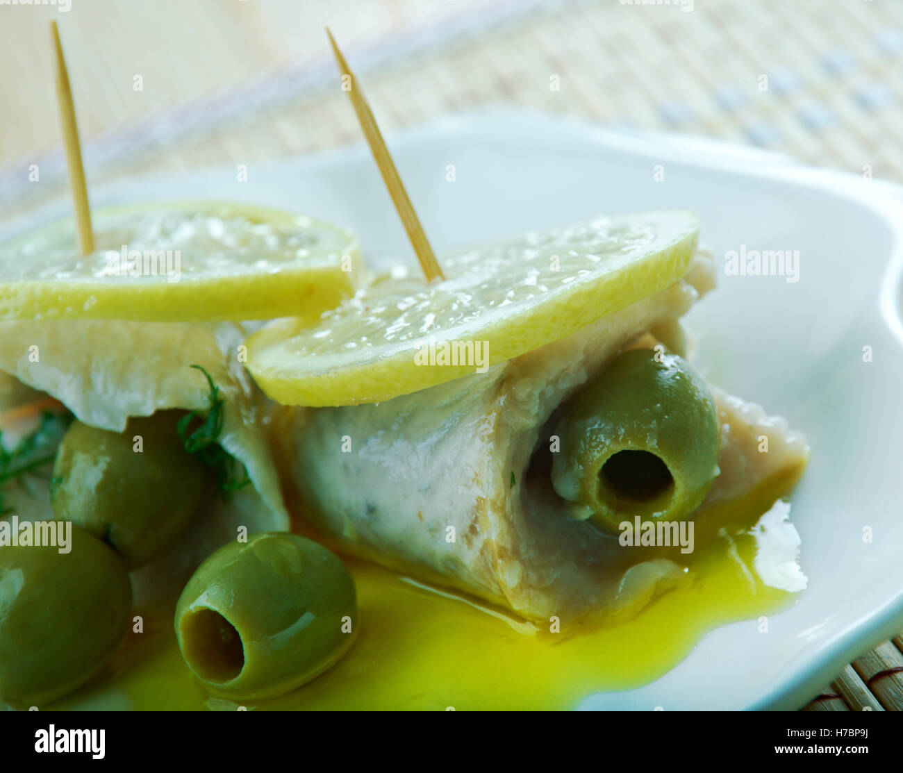 Cumberland Stuffed Herrings With Mustard Sauce.British Classics fish