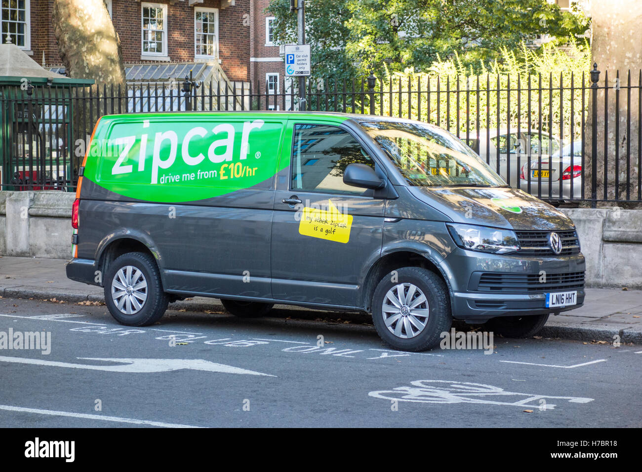 Zipcar hire van parked on a street in London Stock Photo - Alamy