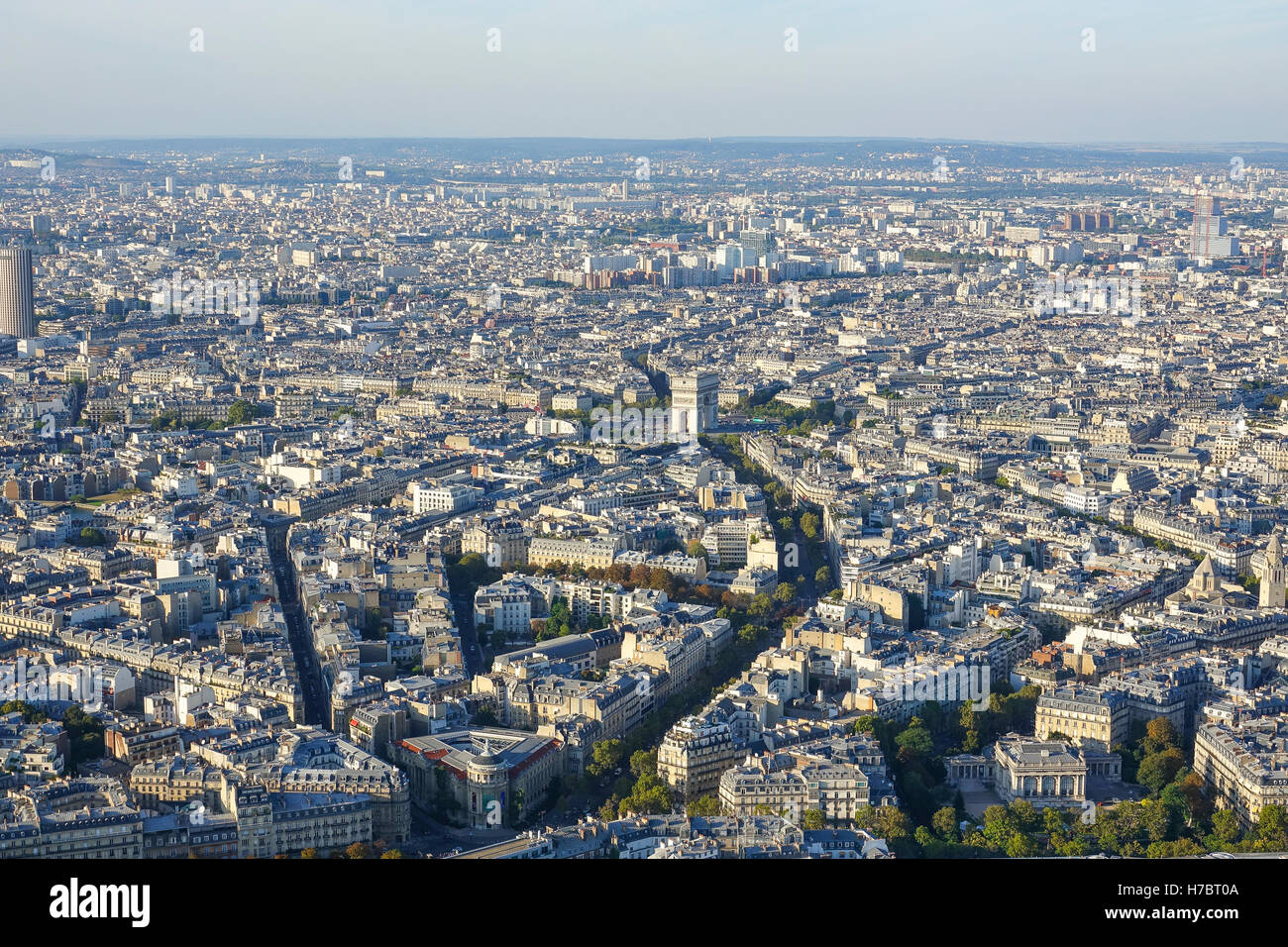The huge city of Paris - aerial view Stock Photo - Alamy