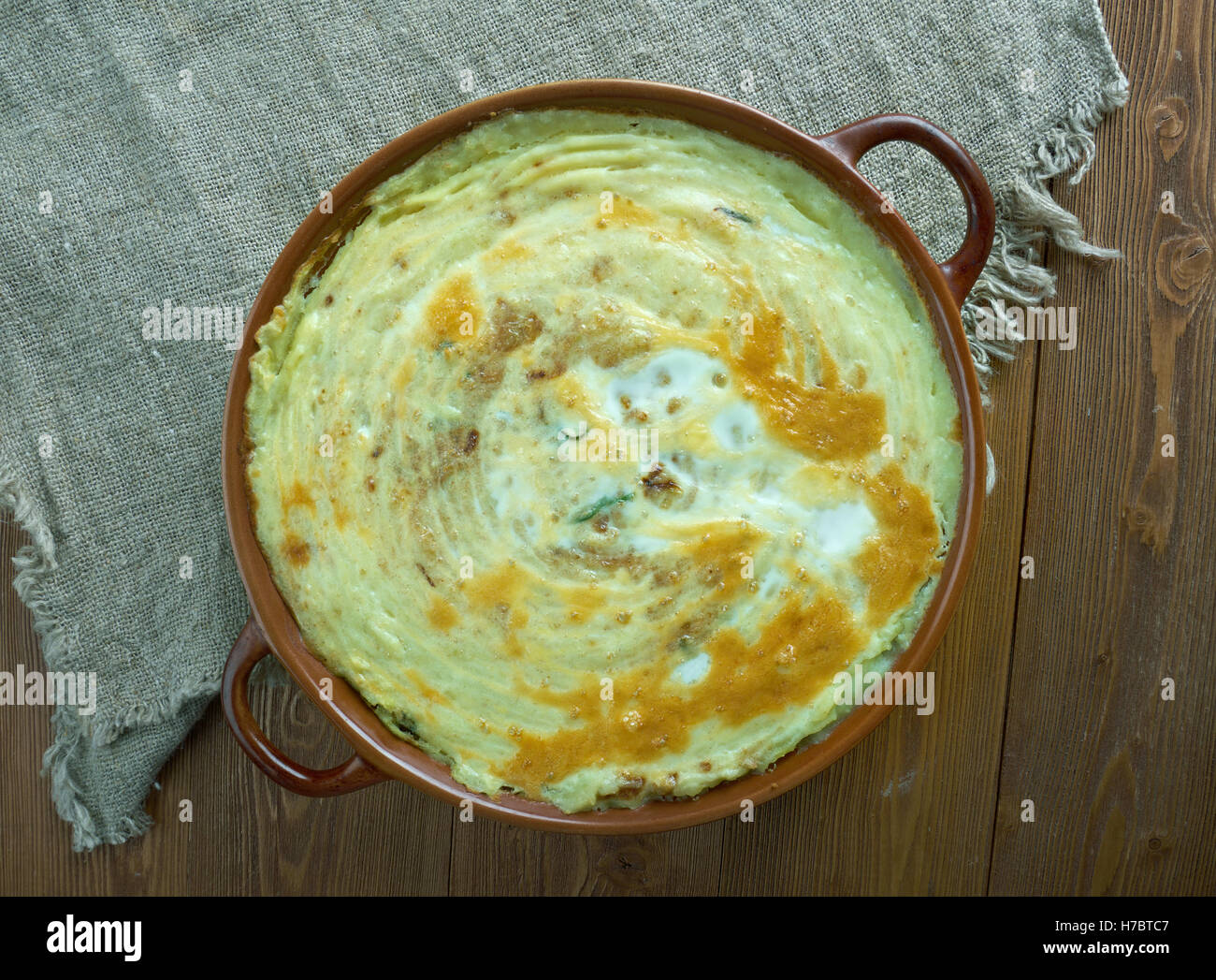 gulbishnik- Belarusian dairy potato casserole Stock Photo