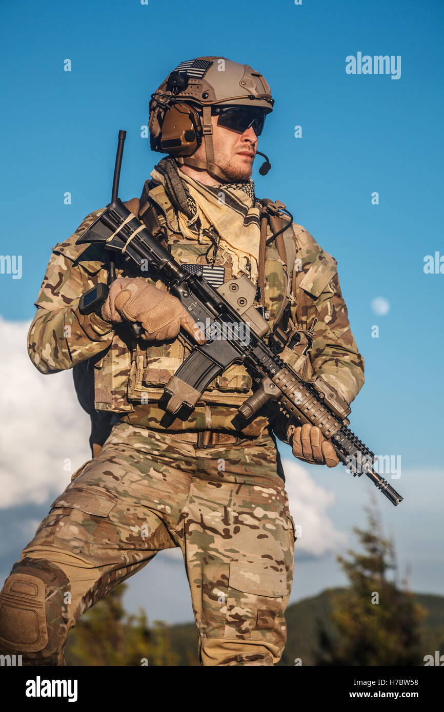 ranger in the mountains Stock Photo - Alamy