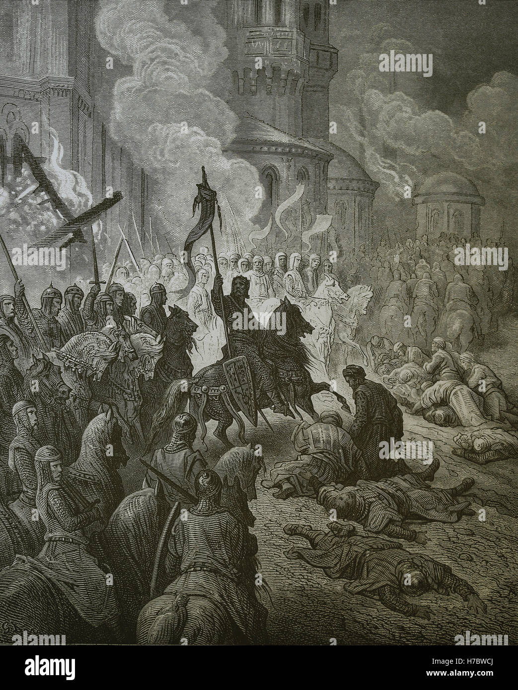 Entry of the Crusaders into Constantinople, 1204. Engraving by Gustave Dore