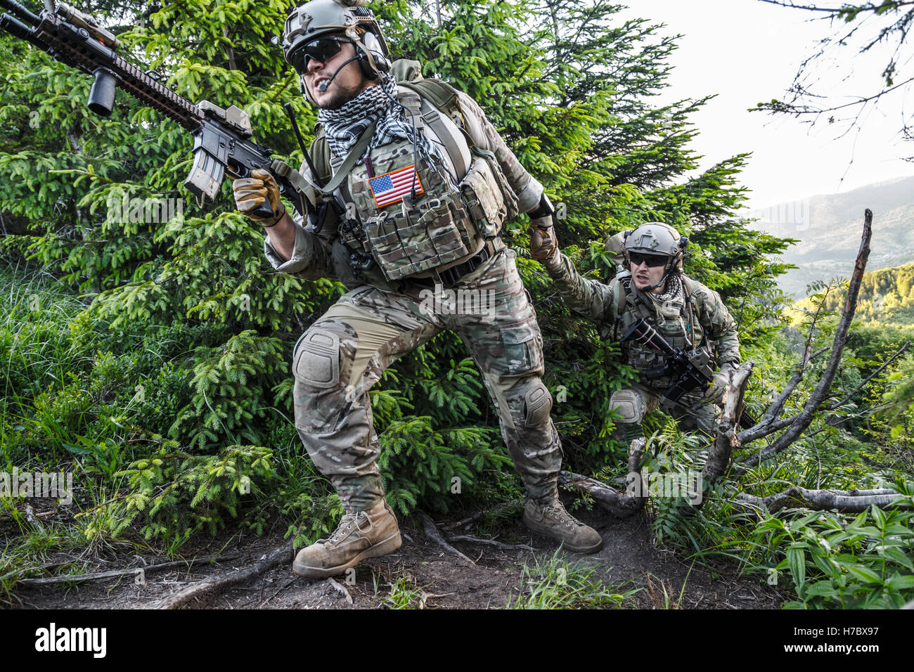 rangers in the mountains Stock Photo - Alamy