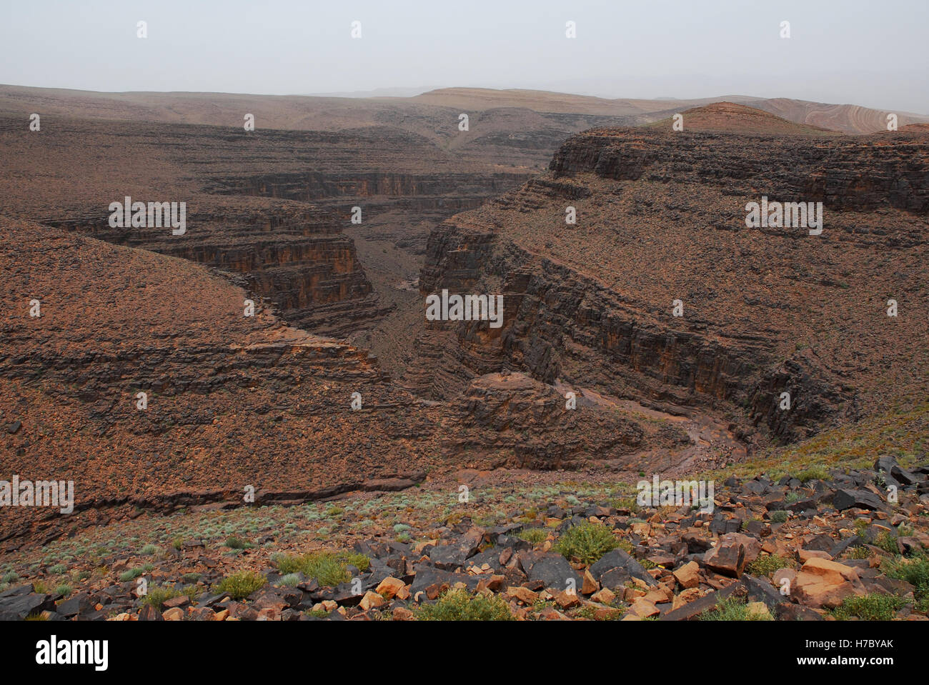 North Africa, Morocco, Maroc, Sahara, Rock Gorge, Road to Ourzazate ...