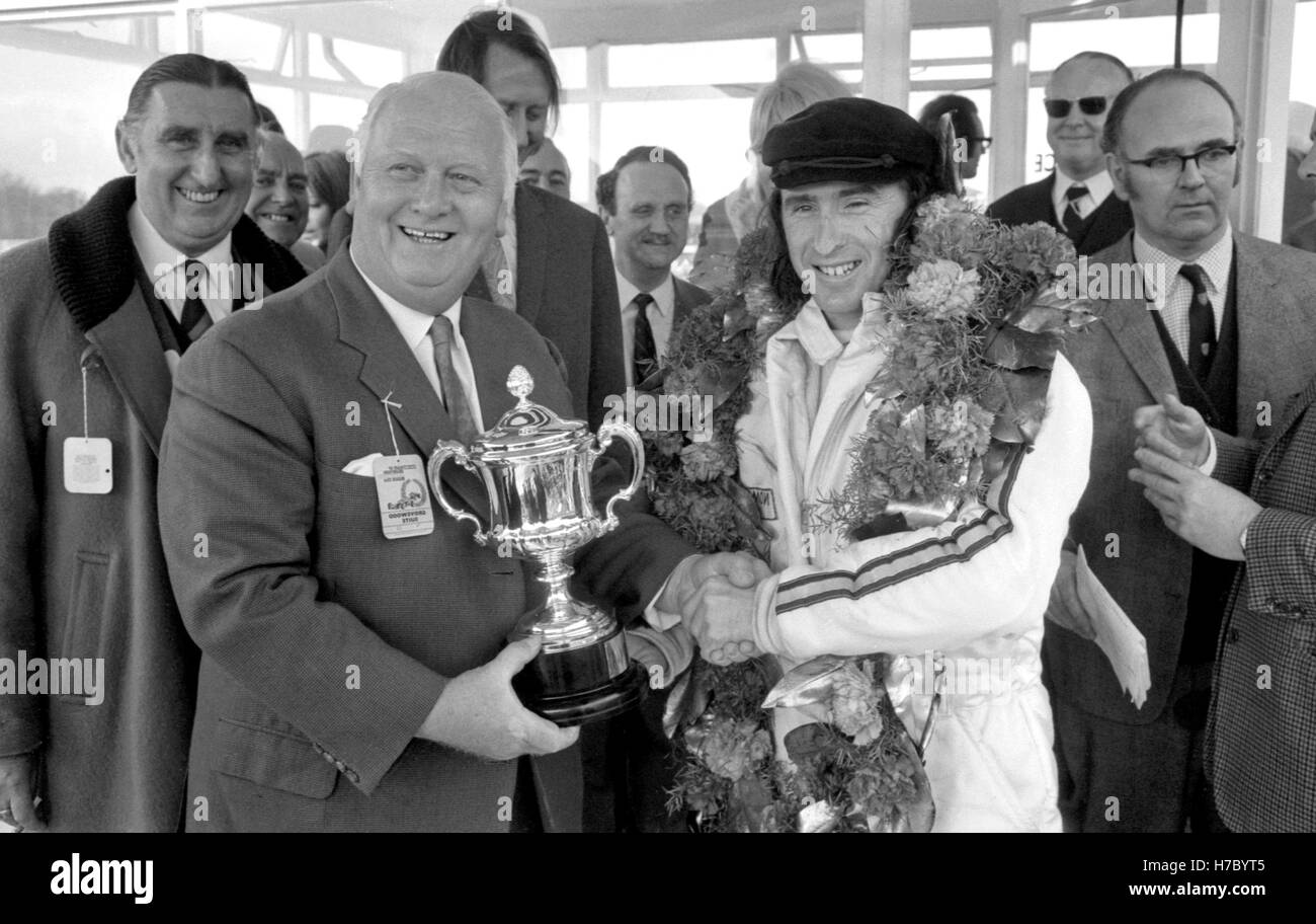 1970 Jackie Stewart British Scottish motor racing driver Race of Champions Cup winner Stock Photo