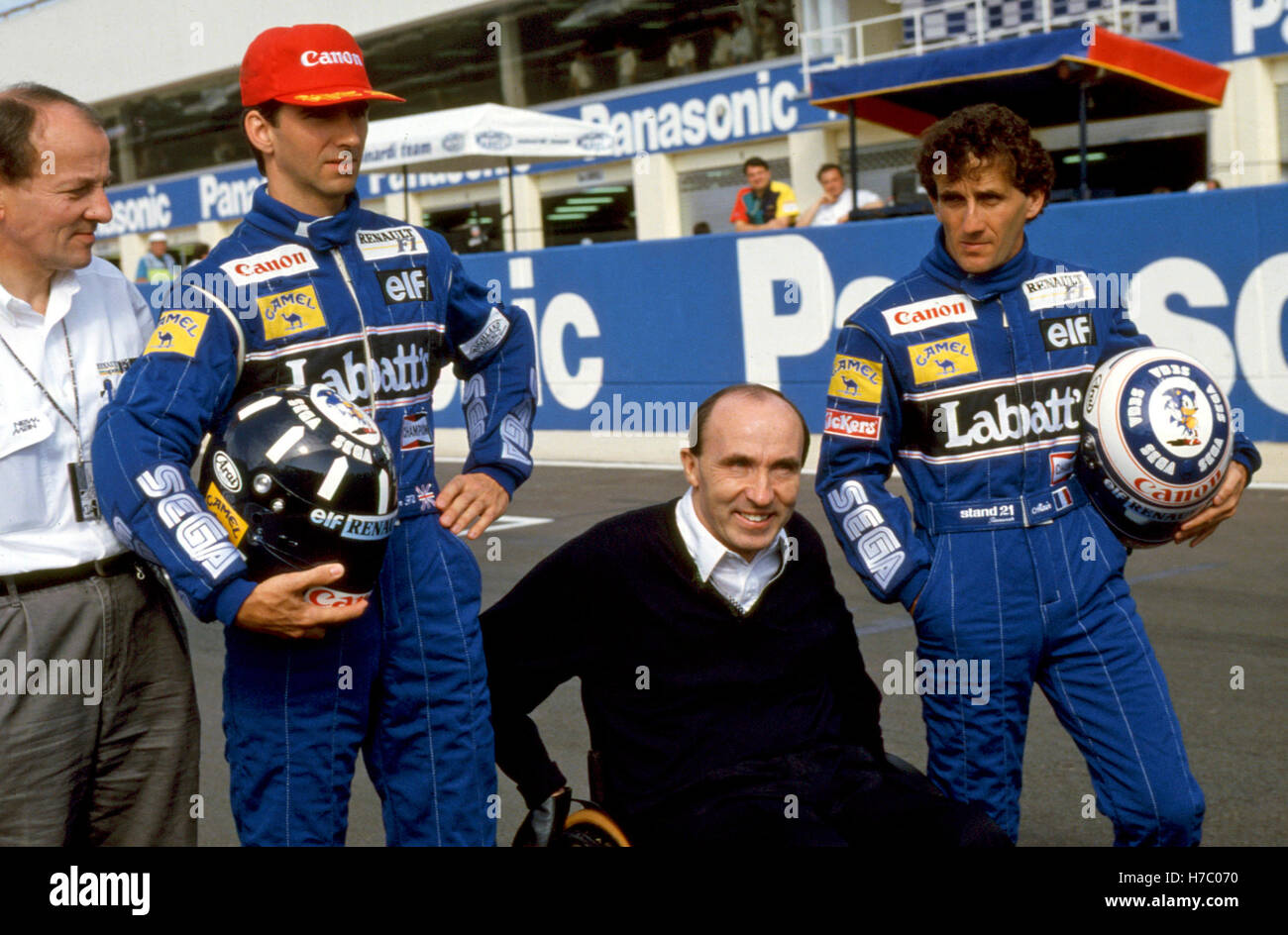 1993 Damon Hill Alain Prost South African Frank Williams Stock Photo
