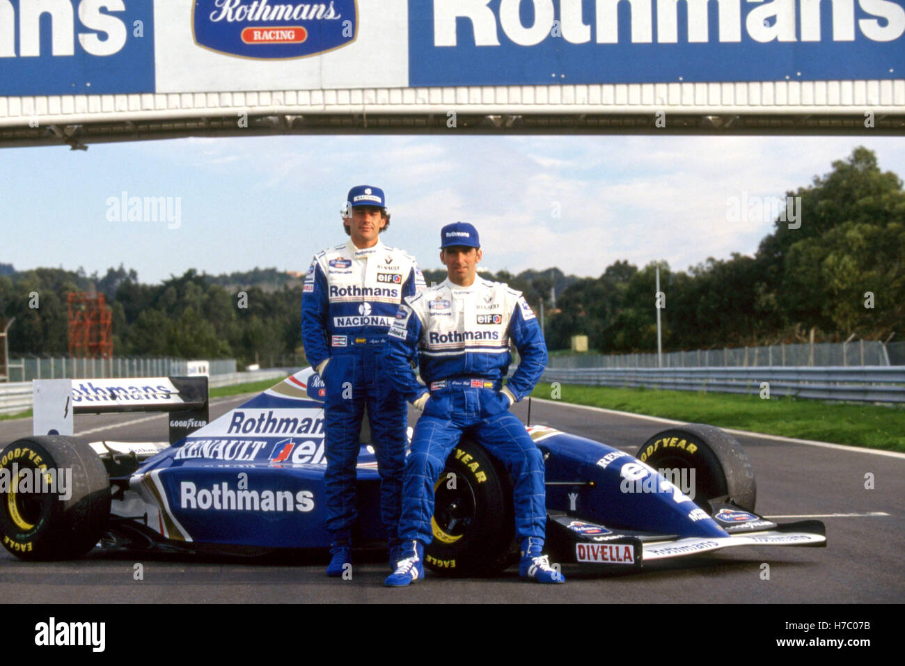 1994 Ayrton Senna Damon Hill Stock Photo