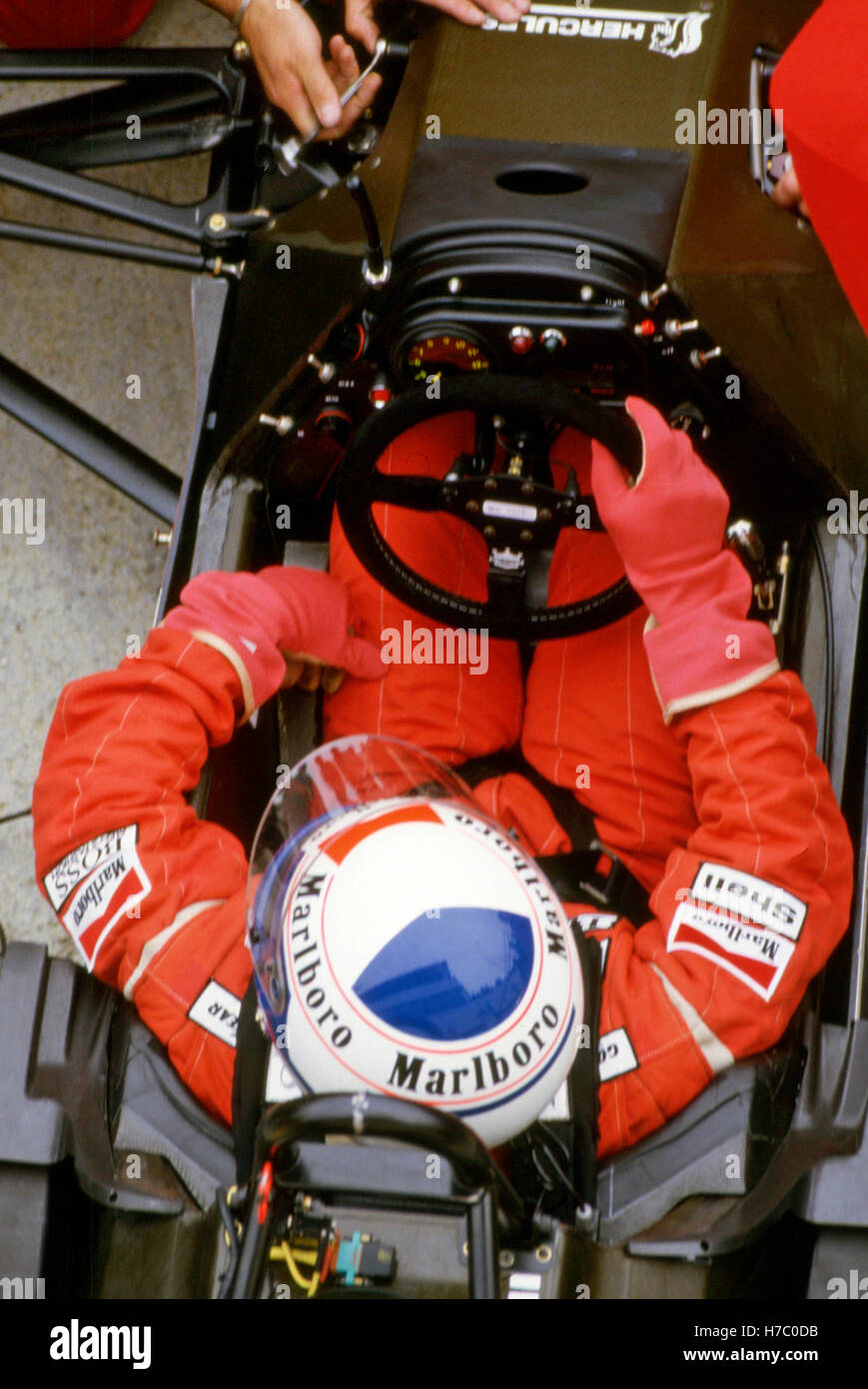 Alain Prost cockpit Stock Photo