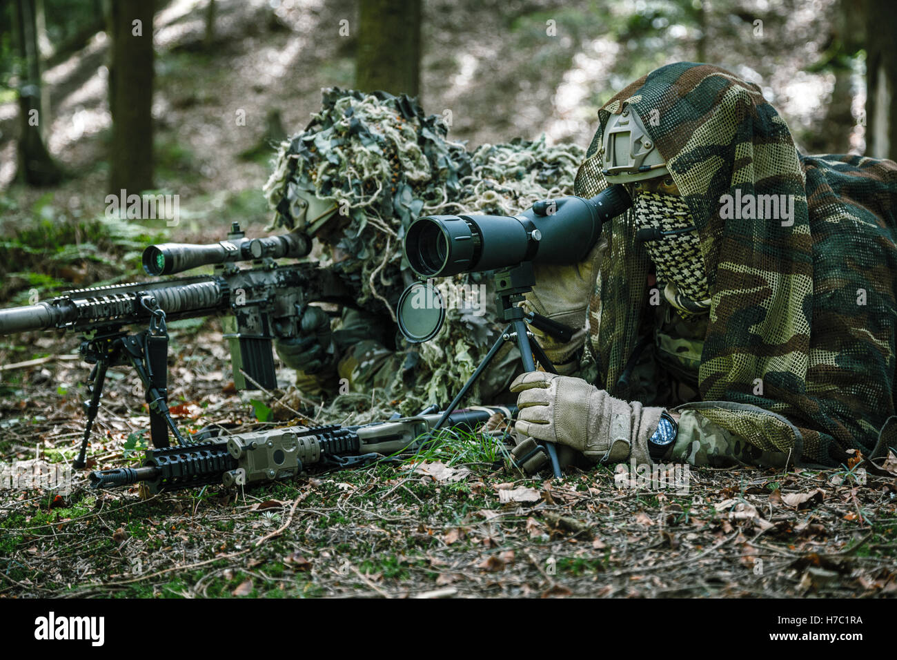 army rangers sniper pair Stock Photo Alamy