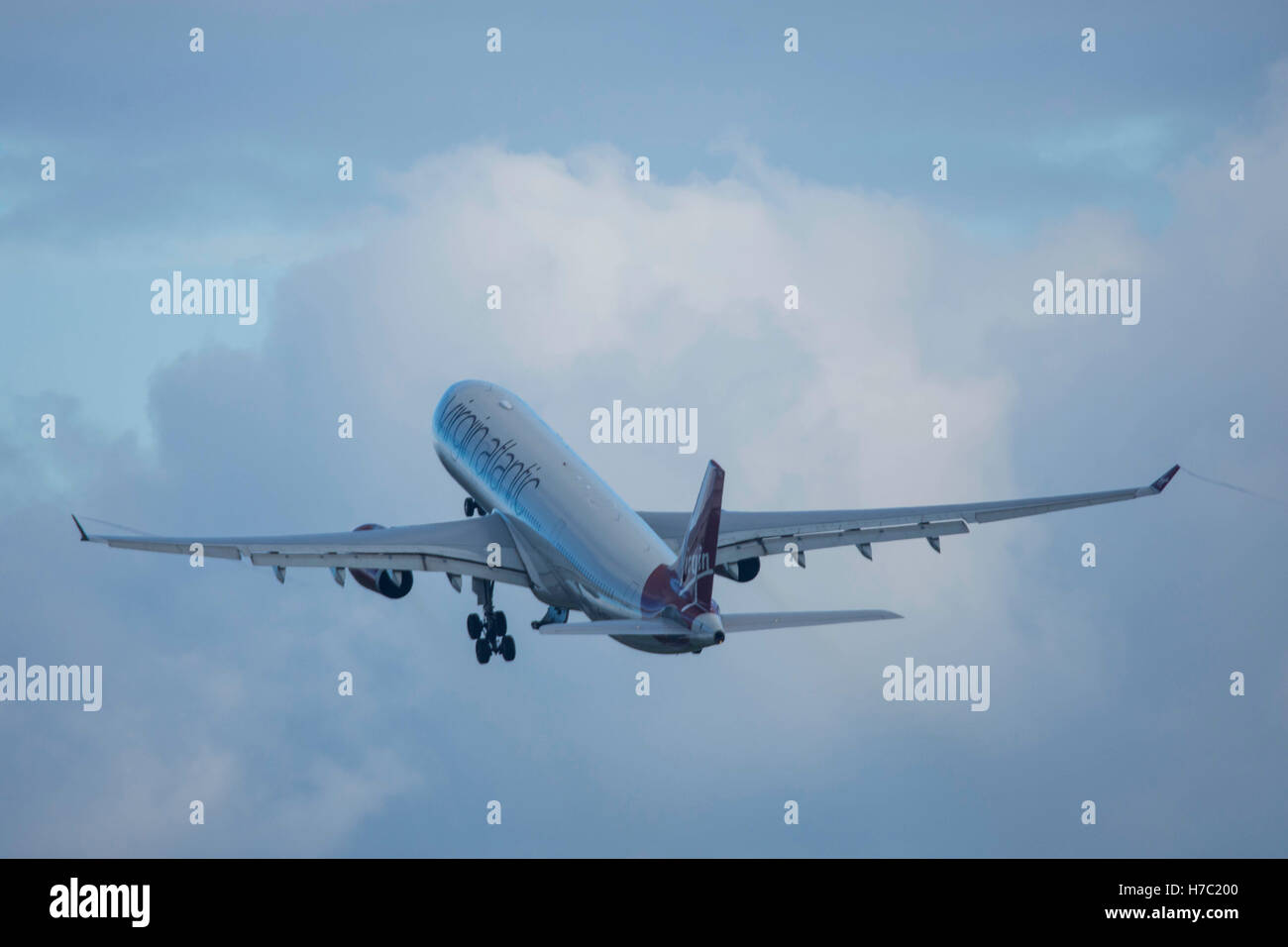Virgin Atlantic A330 Taking Off Stock Photo