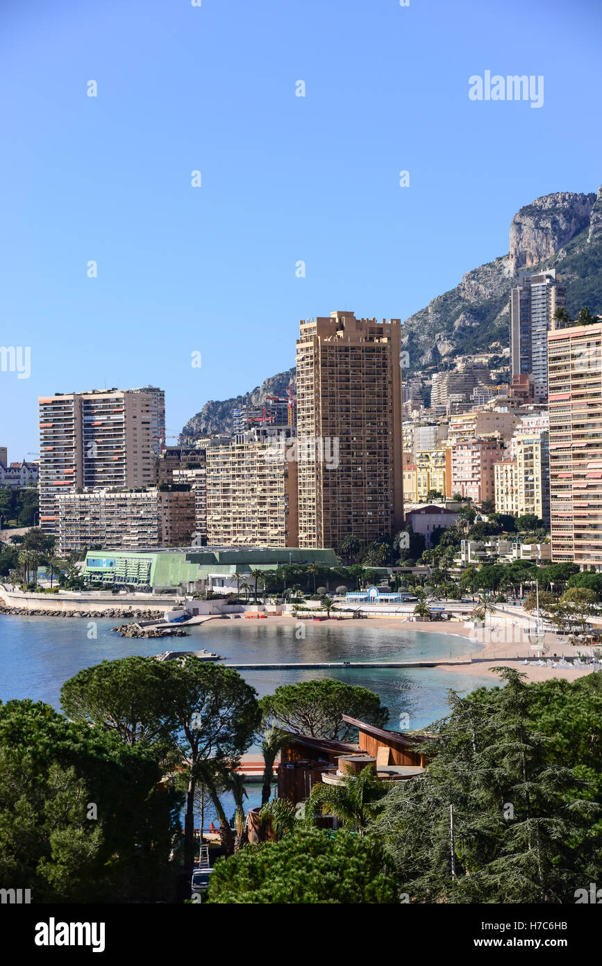 Resorts and High-rise Buildings, Monaco Stock Photo