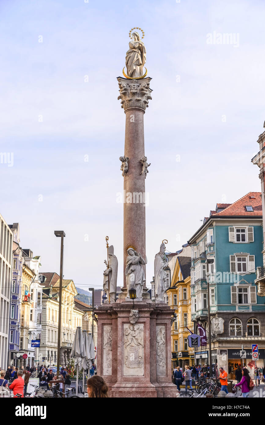 St. Anna's Column, Innsbruck, Austria Stock Photo