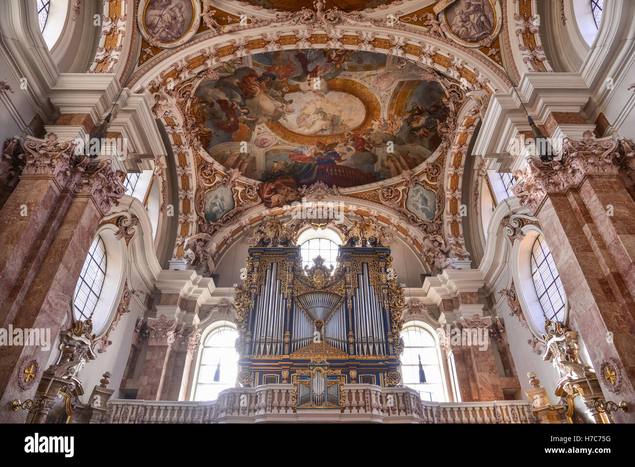 Interior of Innsbruck Cathedral, Innsbruck, Austria Stock Photo - Alamy