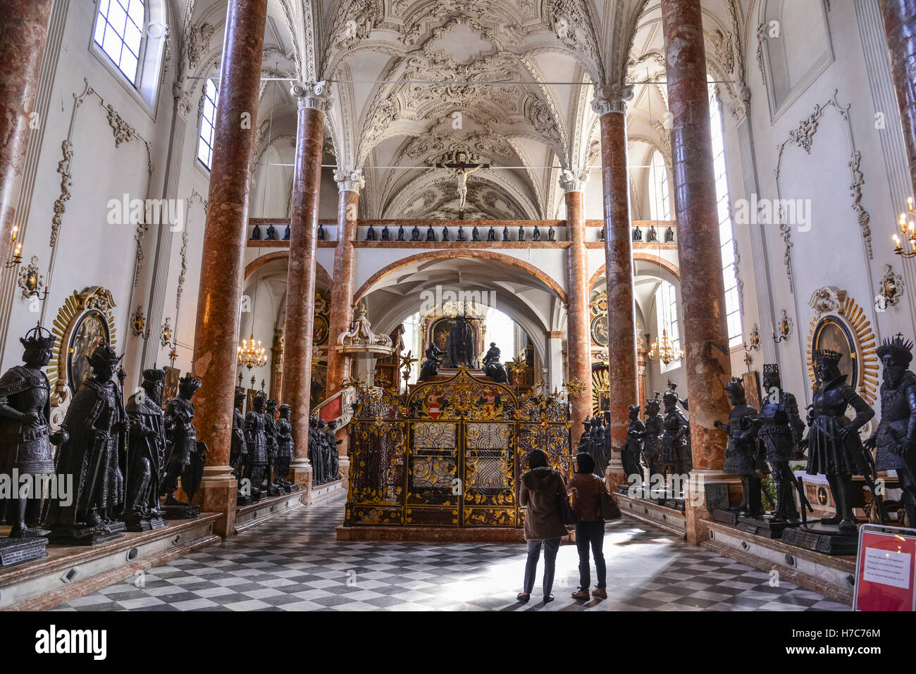 Interior of Hofkirche, Innsbruck, Austria Stock Photo