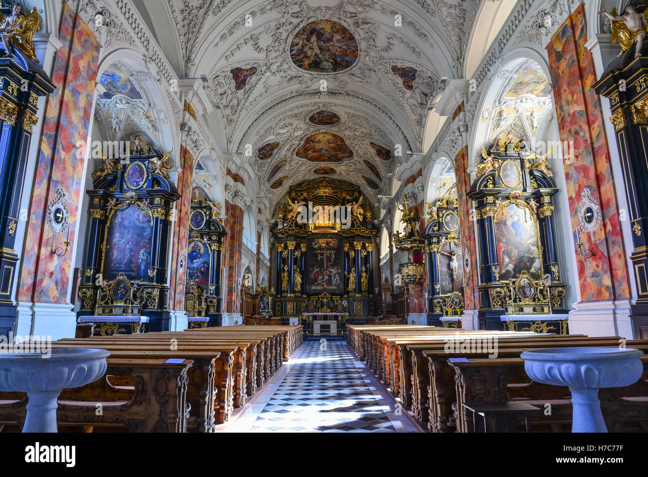 Stift Wilten Monastery, Innsbruck, Austria Stock Photo