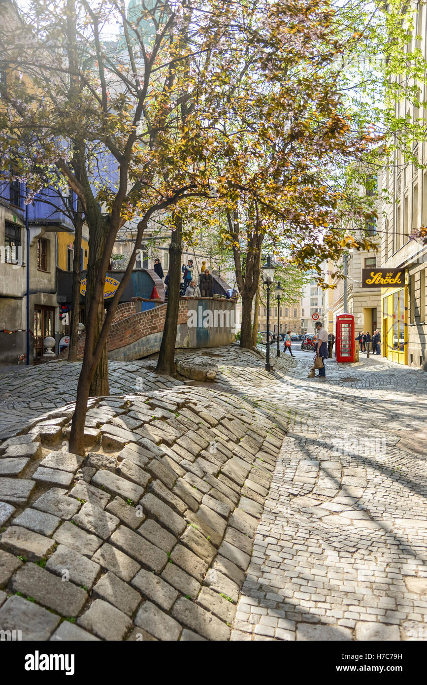 Hundertwasserhaus, Vienna, Austria Stock Photo