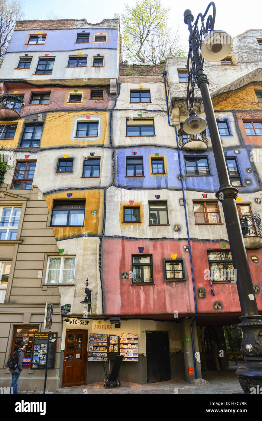 Hundertwasserhaus, Vienna, Austria Stock Photo
