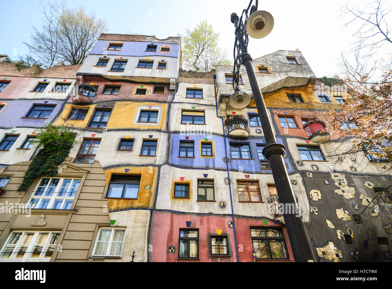 Hundertwasserhaus, Vienna, Austria Stock Photo