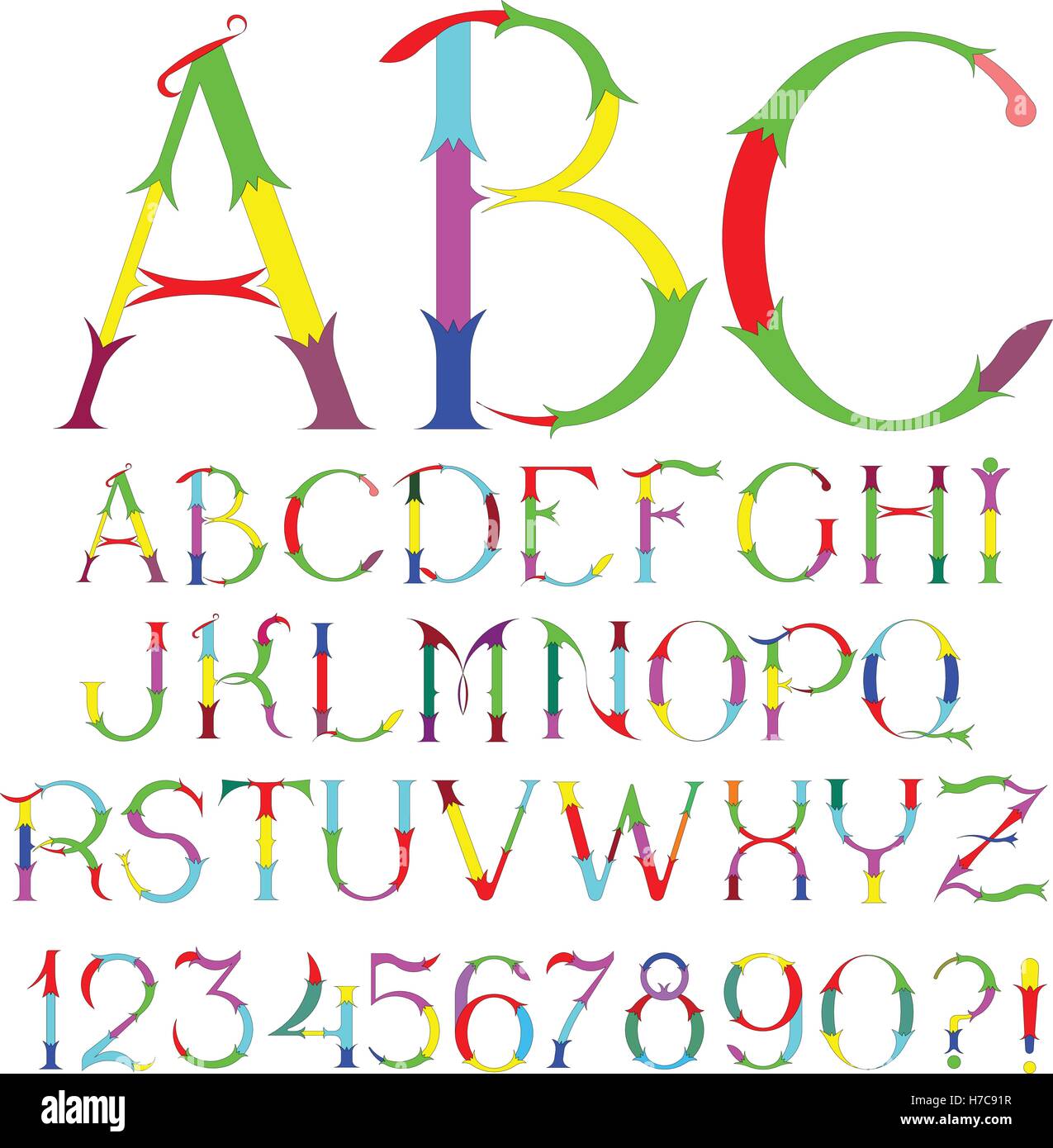 Decorative letters and numbers