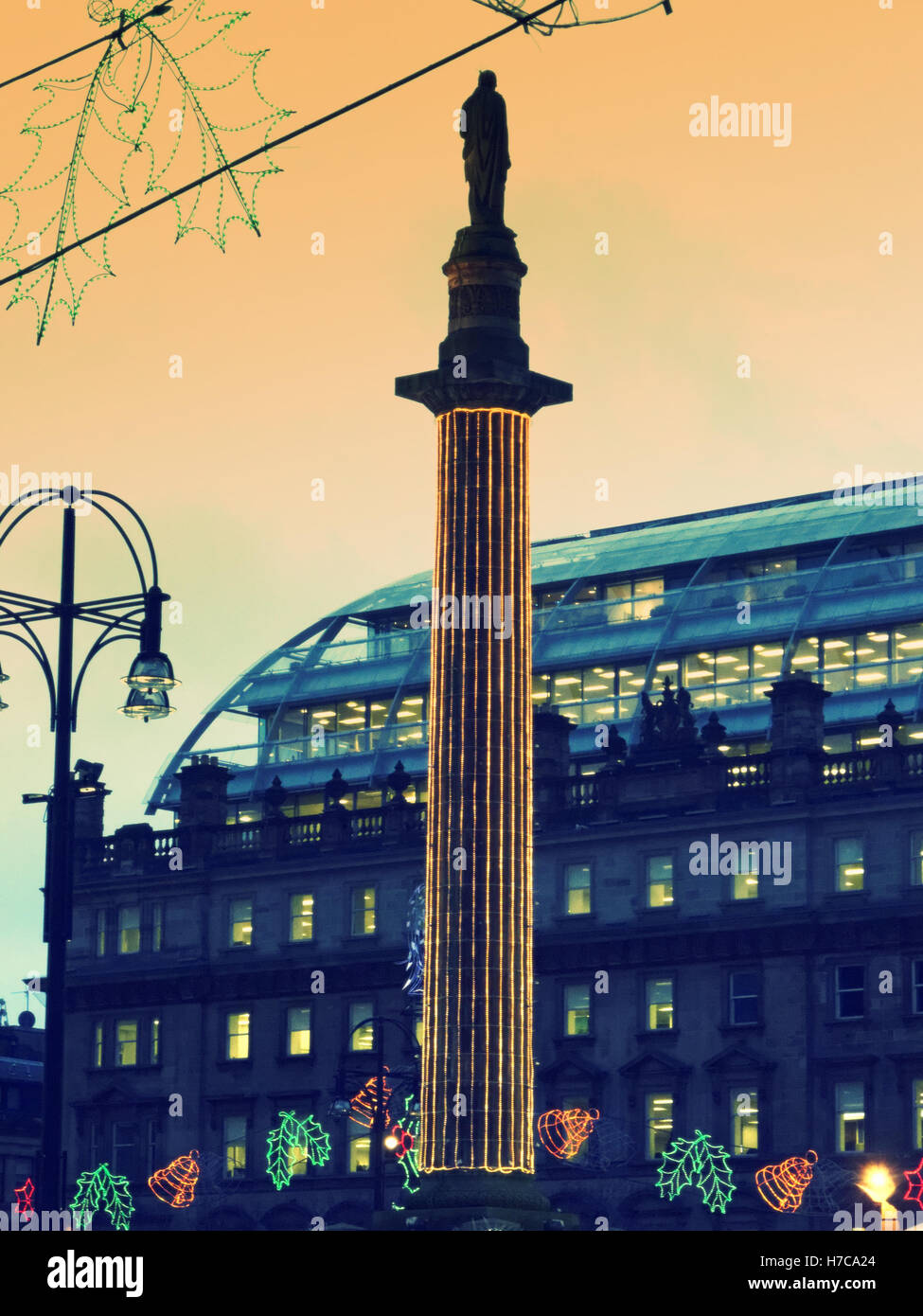 Glasgow Loves Christmas celebration Square lights sir Walter