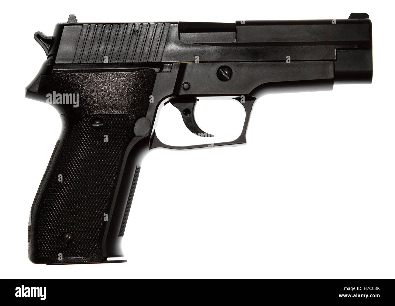 Handgun isolated on plain background Stock Photo