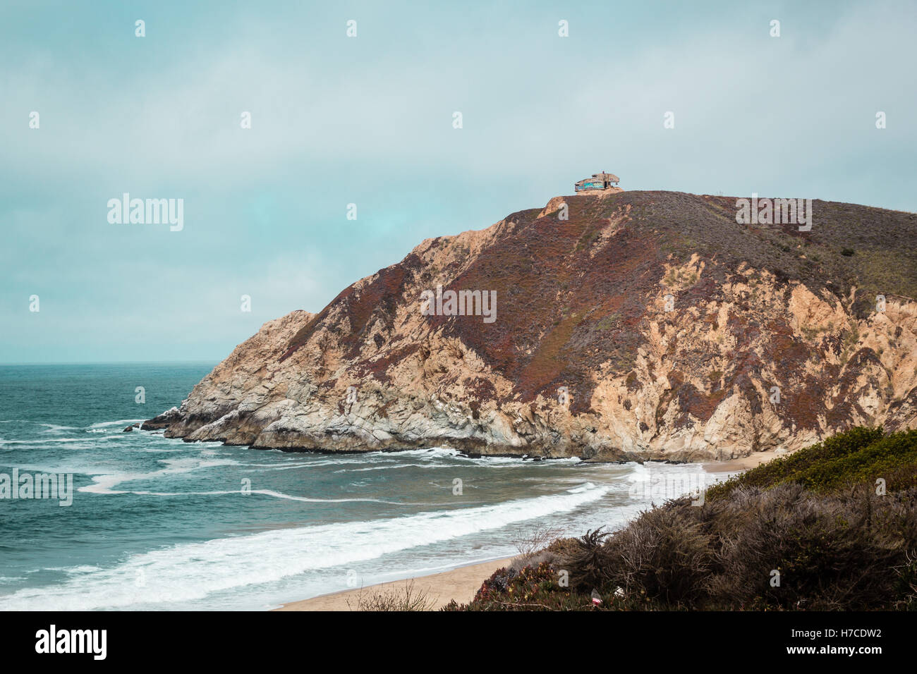 Photo of Montara State Beach in San Mateo, California Stock Photo