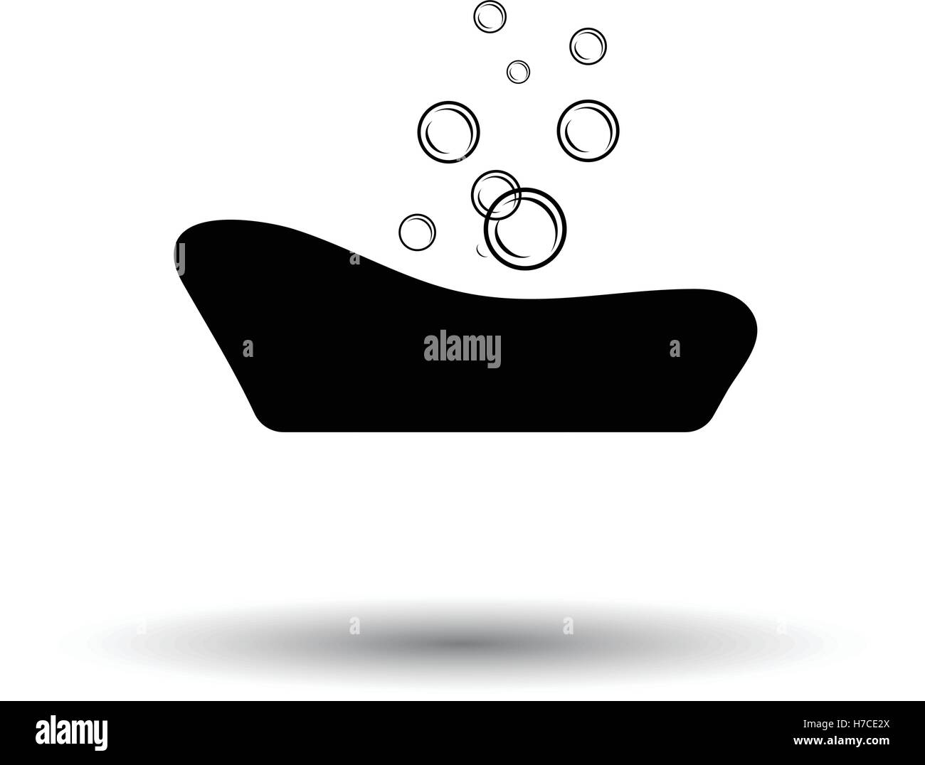 Baby bathtub icon. White background with shadow design. Vector illustration Stock Vector Image