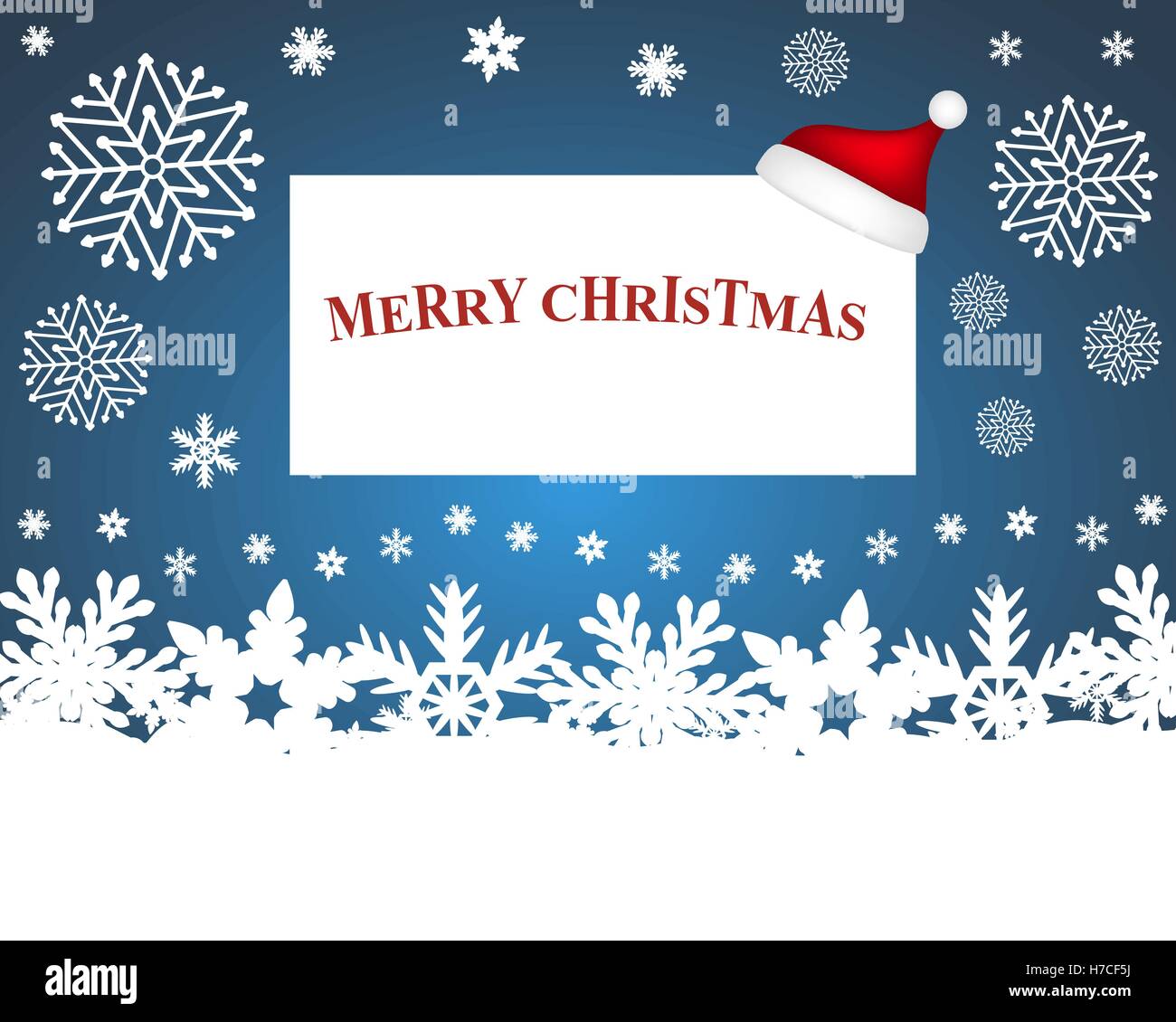 Hat of Santa Claus with a blank white banner Stock Vector Image & Art ...