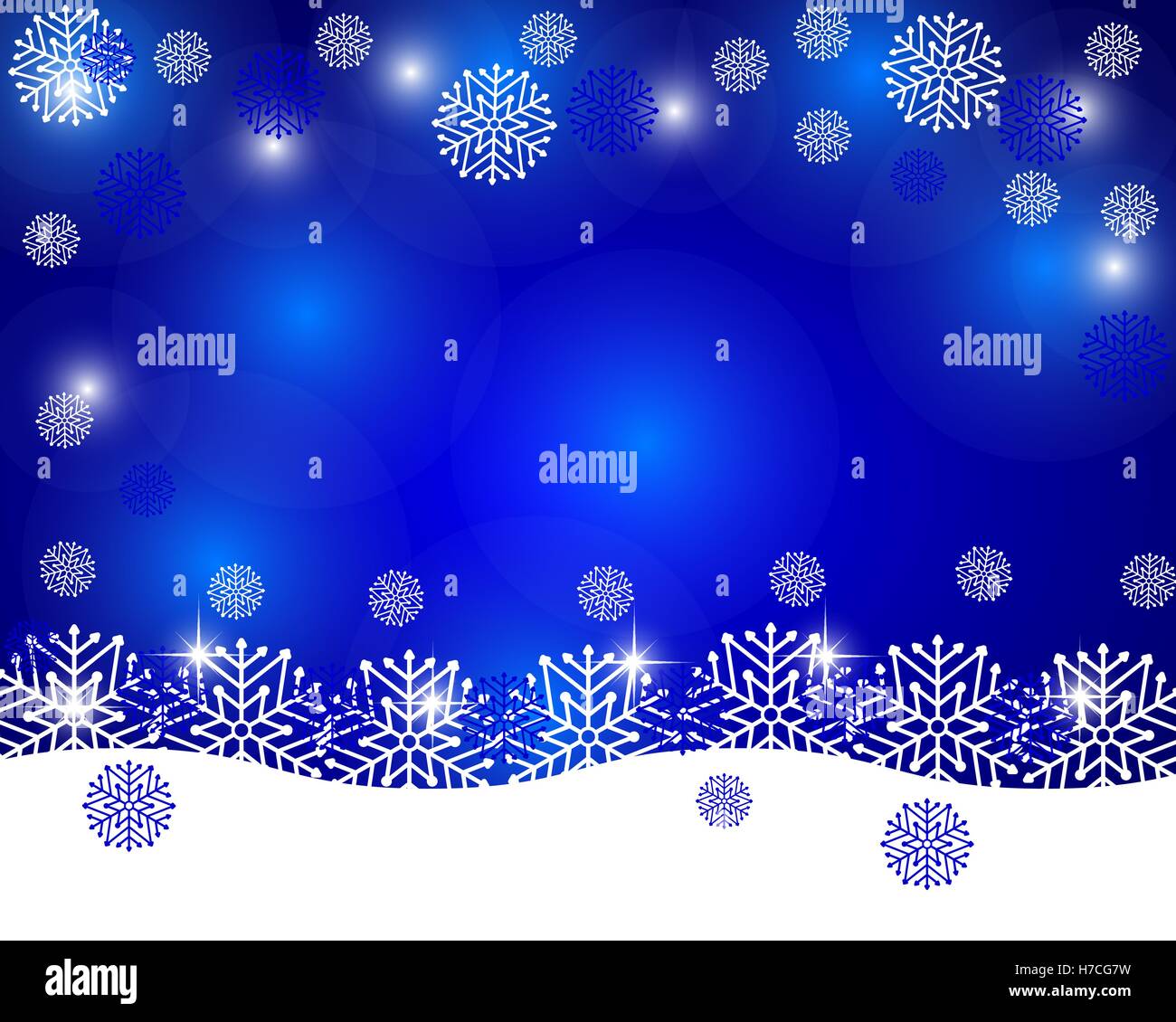 Christmas blue background with snowflakes Stock Vector Image & Art - Alamy