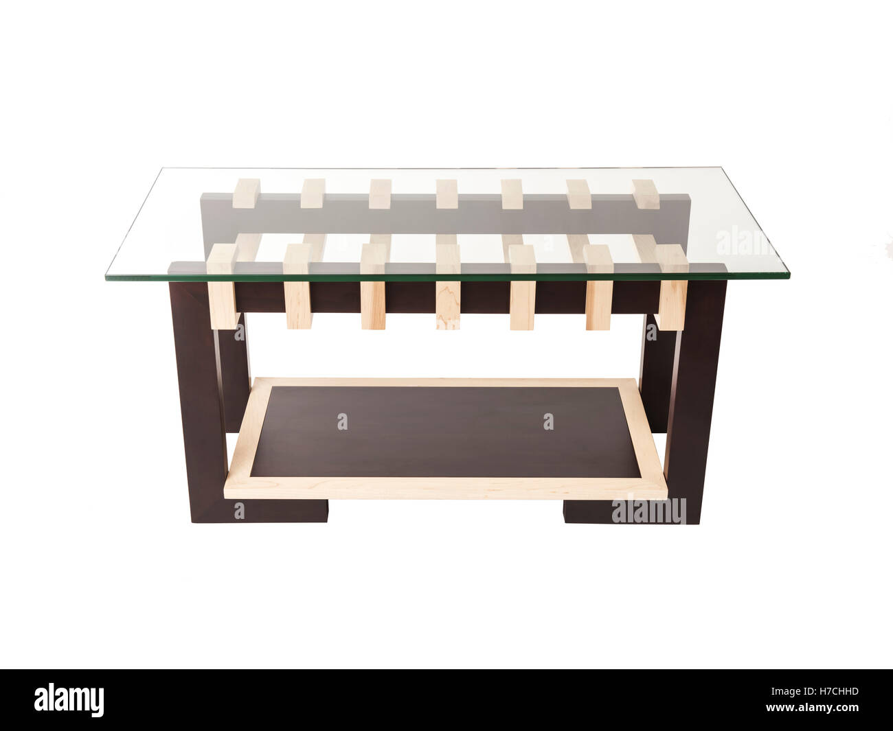 Modern Coffee Table Office Furniture on a white background Stock Photo