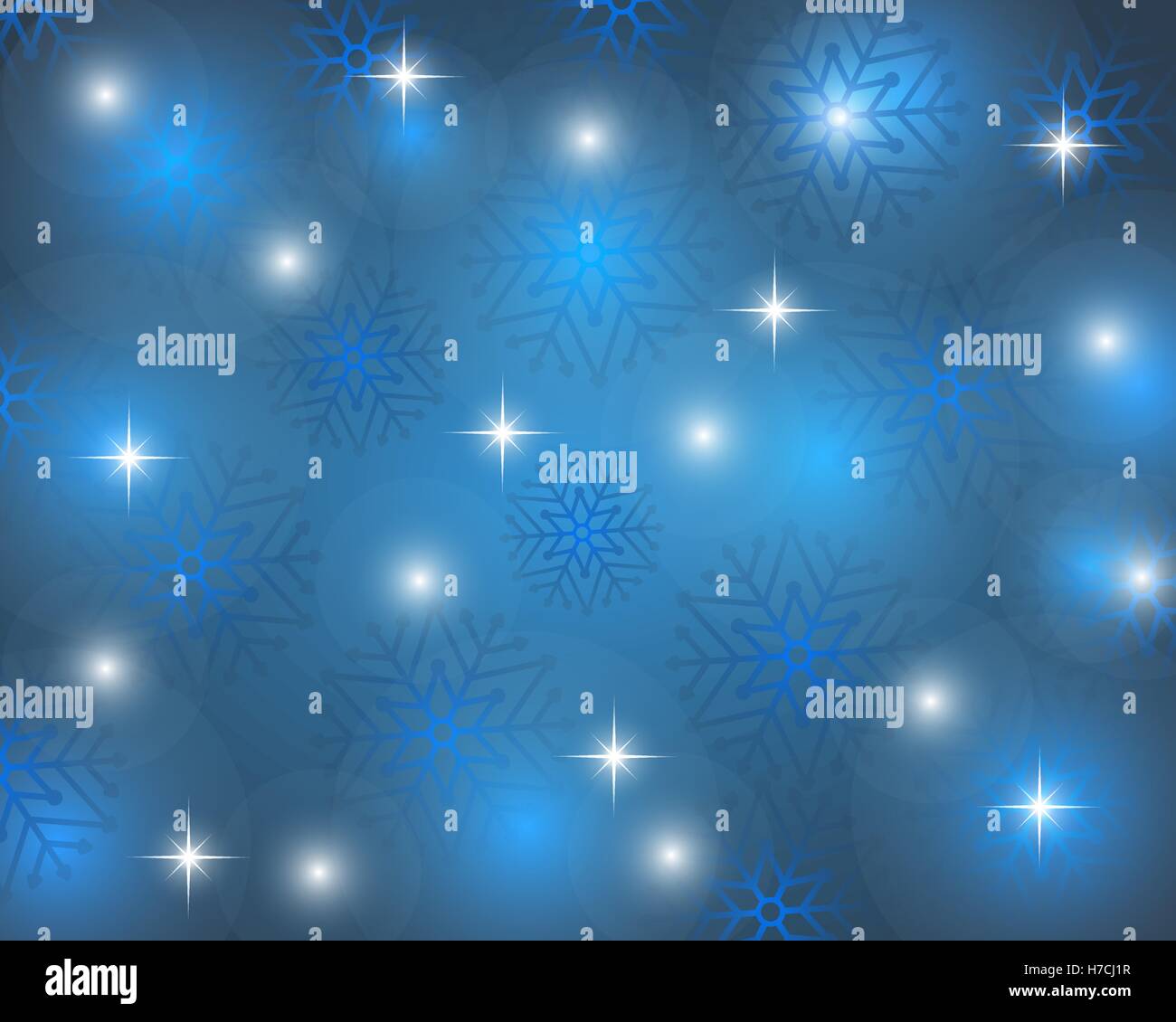 Christmas blue background with snowflakes Stock Vector Image & Art Alamy