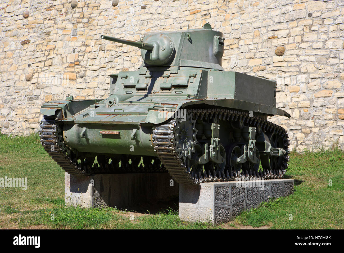 The American Light Tank M3A3 (in service from 1941-1944) at the Military Museum in Belgrade, Serbia Stock Photo