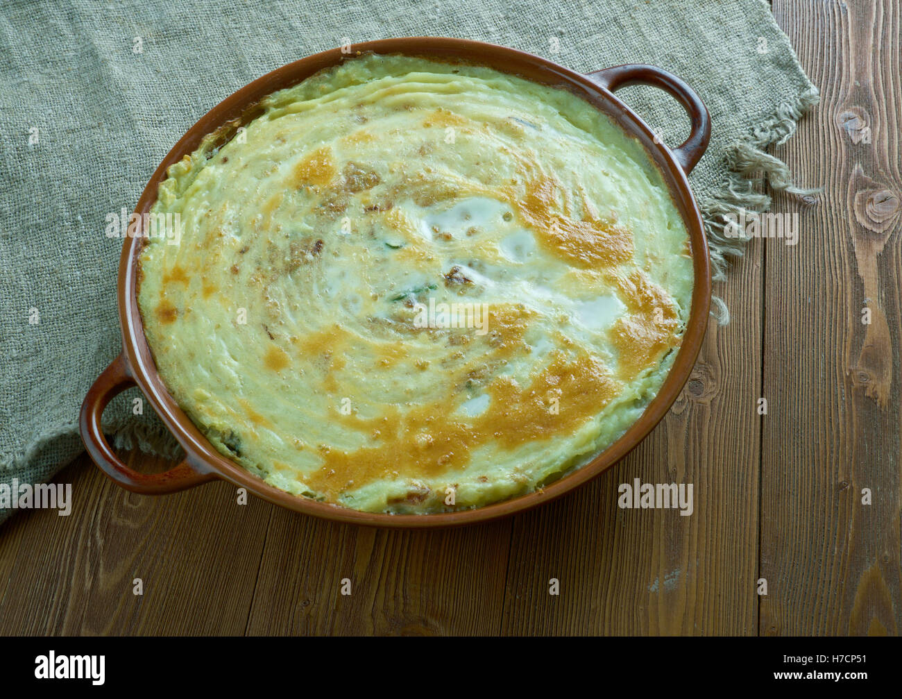 gulbishnik- Belarusian dairy potato casserole Stock Photo