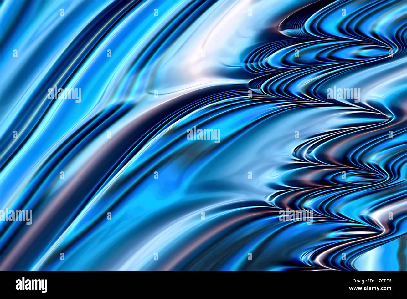 Abstract wavy background - digitally generated image Stock Photo