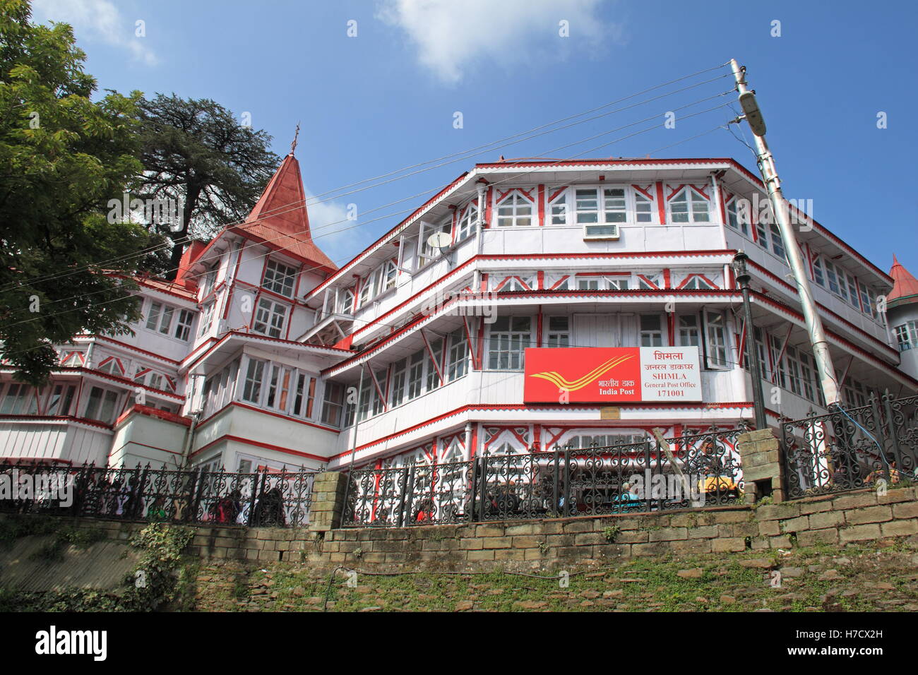 General Post Office, Kali Bari Road, Shimla, Himachal Pradesh, India, Indian subcontinent, South Asia Stock Photo