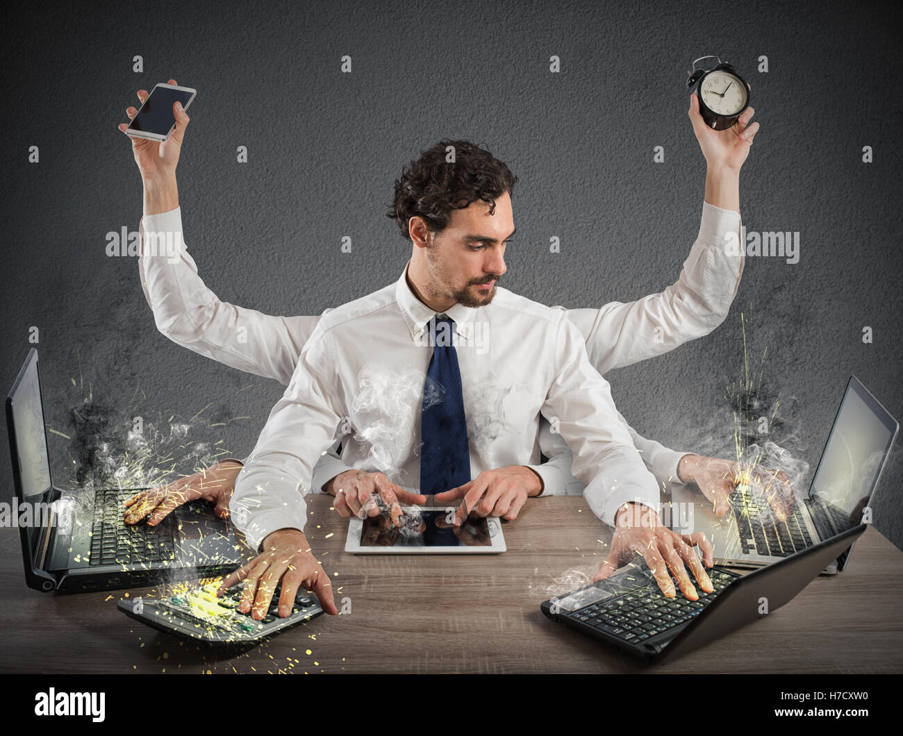 Overworked worker hi-res stock photography and images - Alamy
