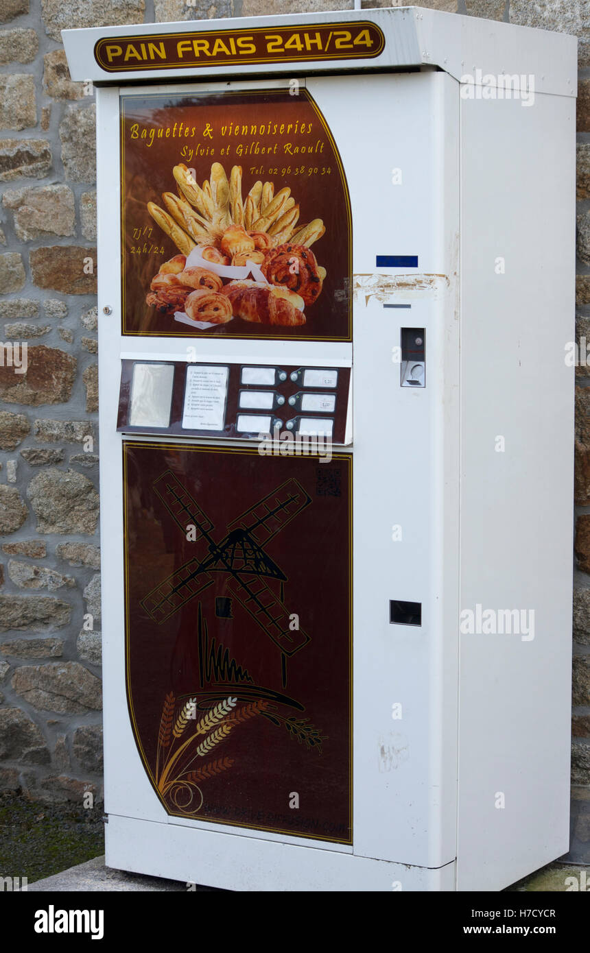 Bread vending machine in Brittany, France Stock Photo Alamy