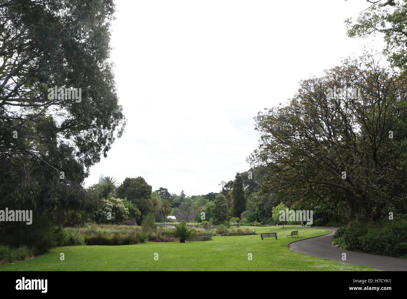The Royal Botanic Gardens in Melbourne. Stock Photo