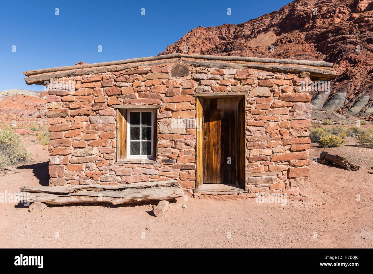 Lees Ferry historic stone structure at Glen Canyon National Recreation Area. Stock Photo
