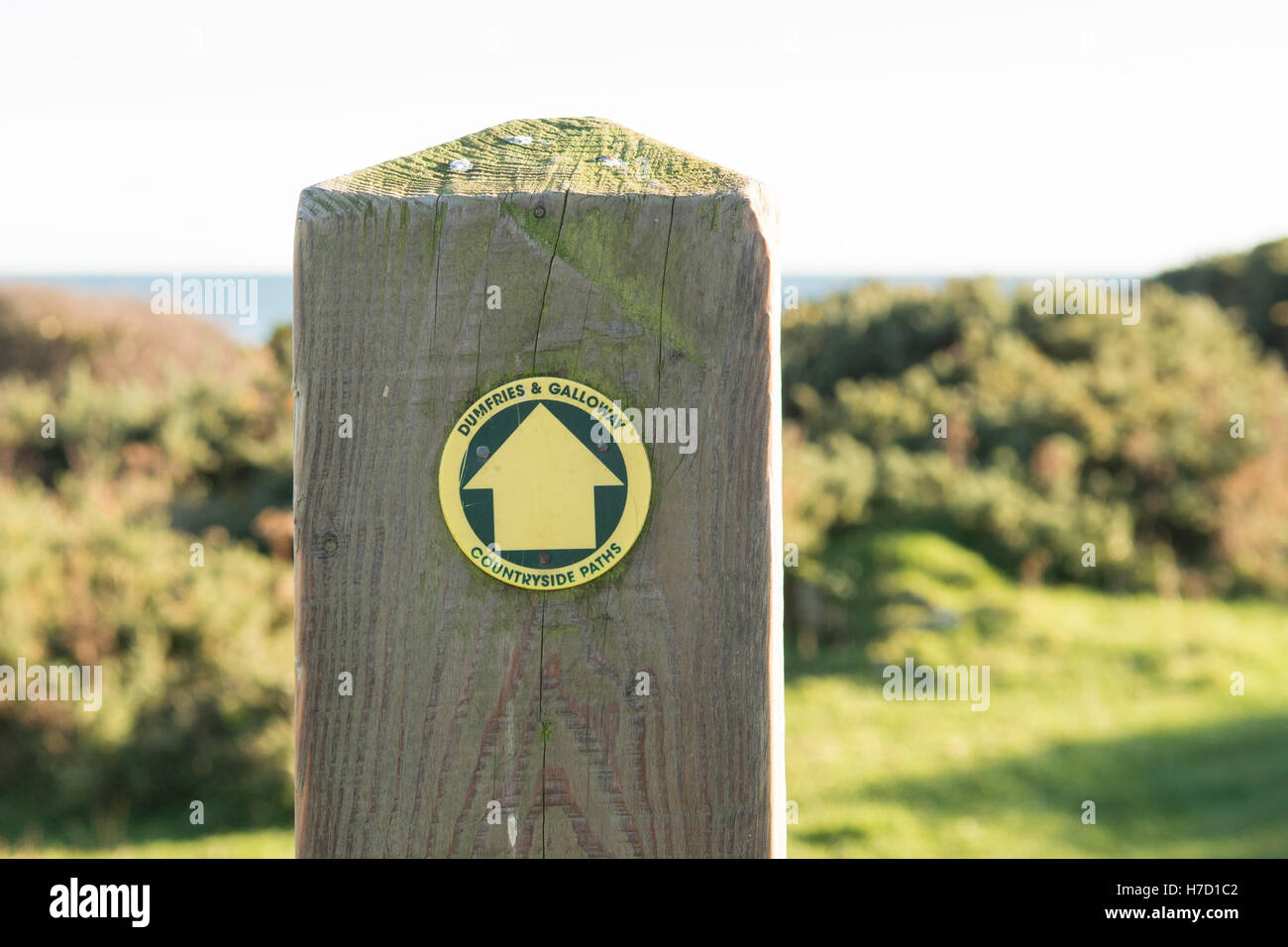 Dumfries and Galloway Countryside Paths marker Stock Photo