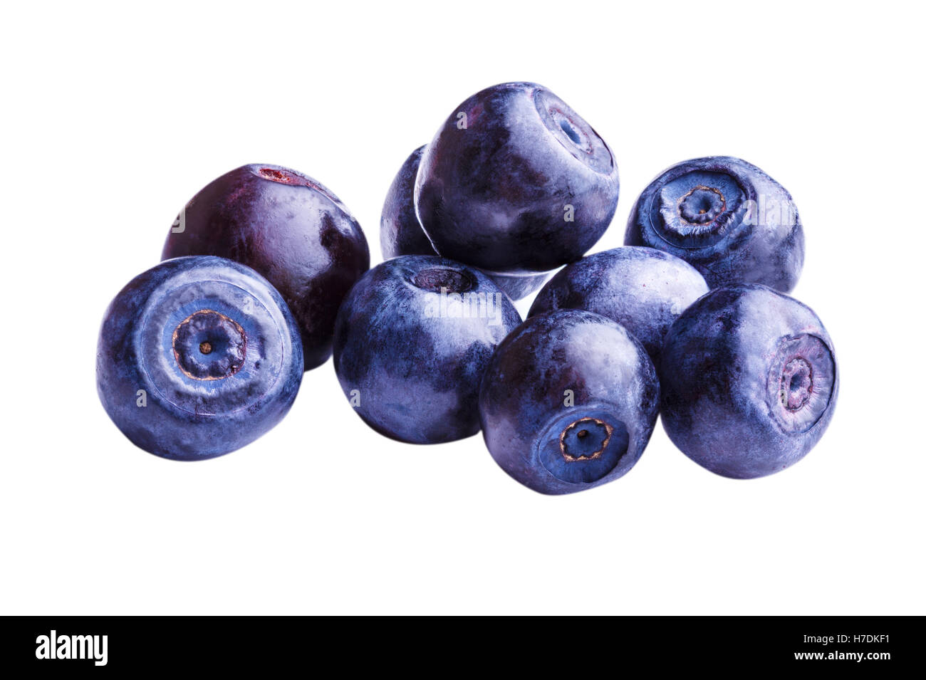 Fresh Bilberries blueberries  isolated Stock Photo